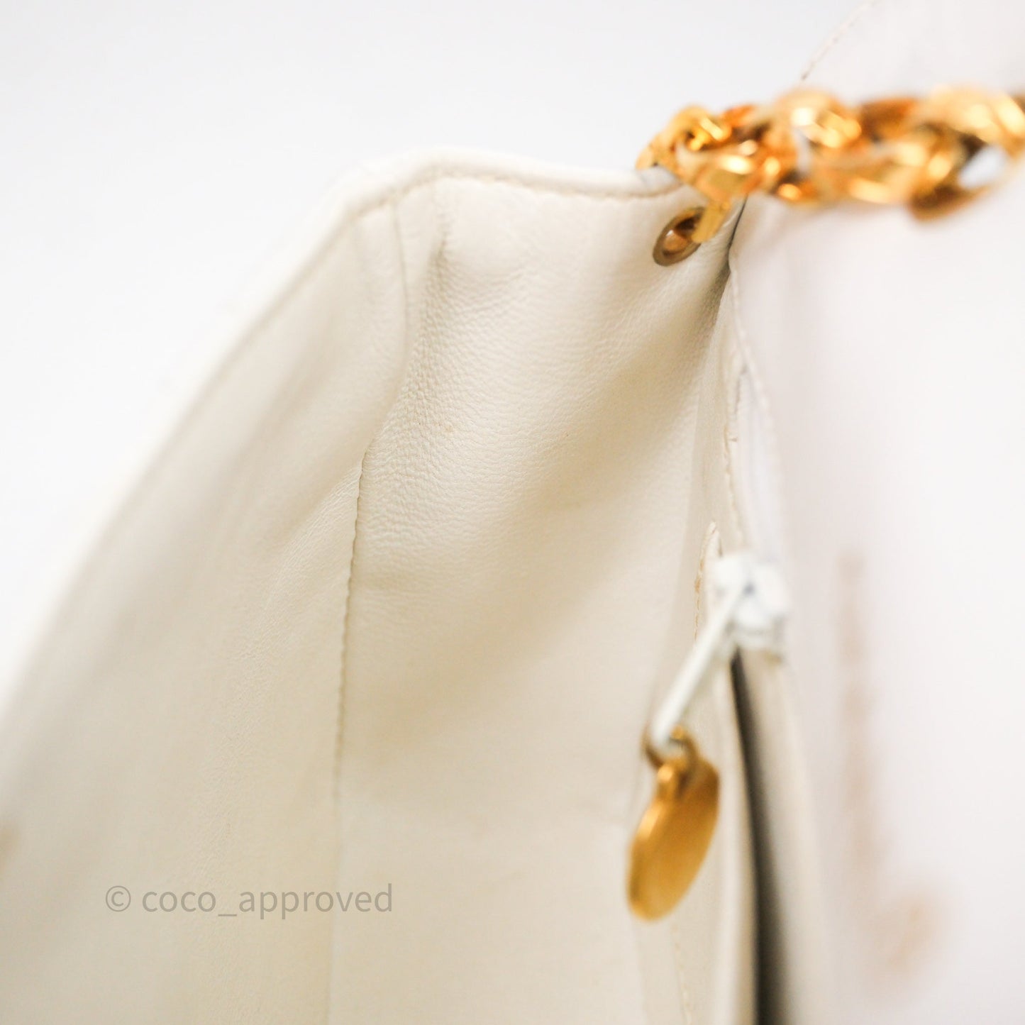 Chanel Vintage Mini Bijoux Chain Flap Bag White Gold Hardware