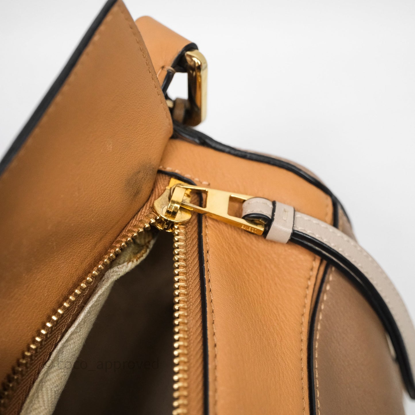 Loewe Small Puzzle Bag Warm Desert & Mink Two Tone Calfskin