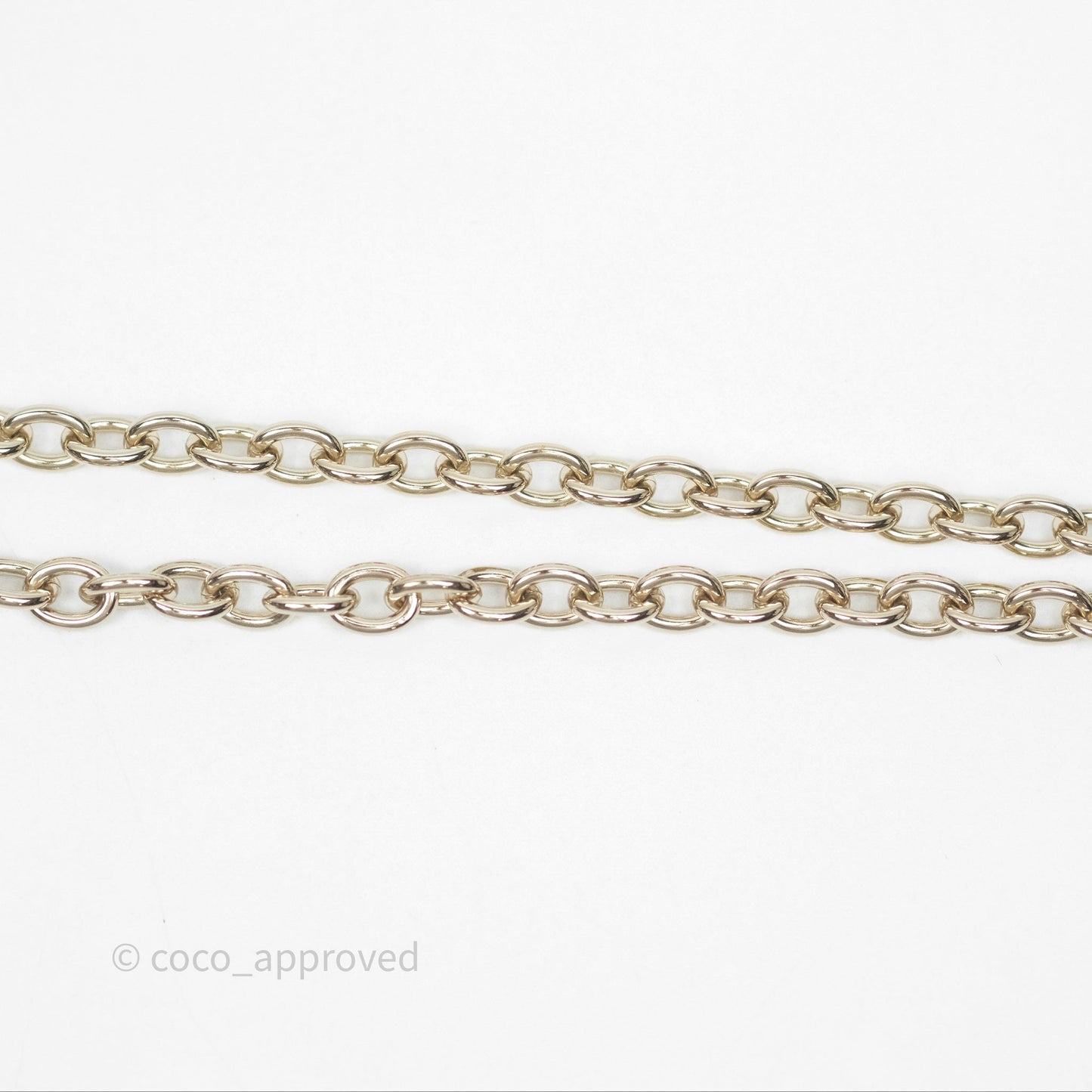 Chanel Heart CC Necklace Gold Tone 22B