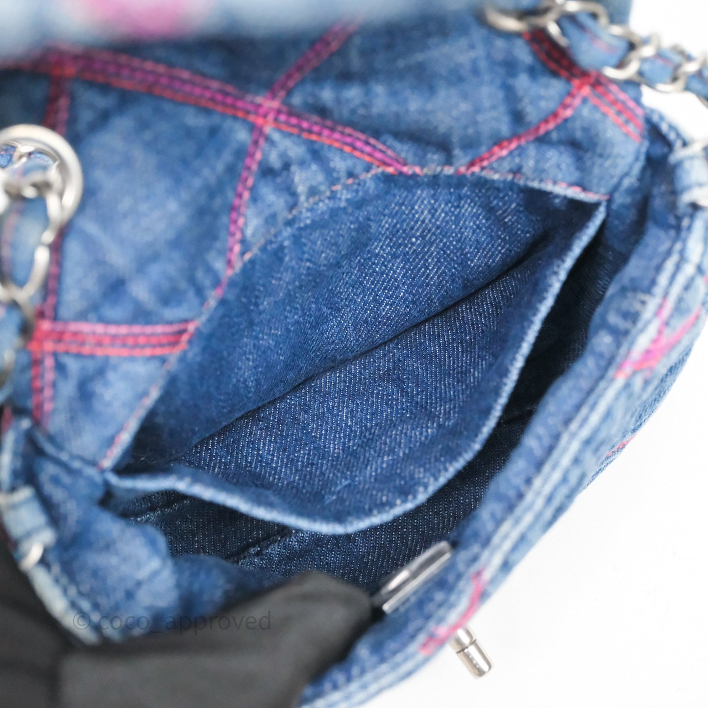 Chanel Coco Beach Flap Bag Denim Silver Hardware