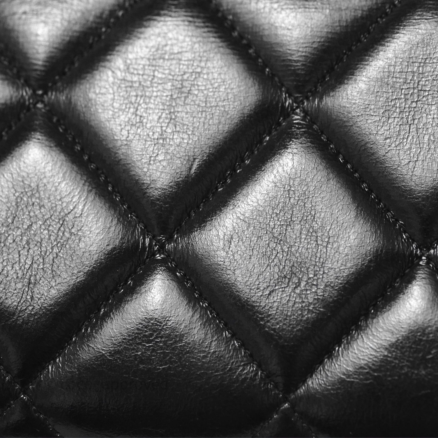 Chanel Quilted Medallion Wallet on Chain WOC Black Glossy Lambskin Gold Hardware 22K