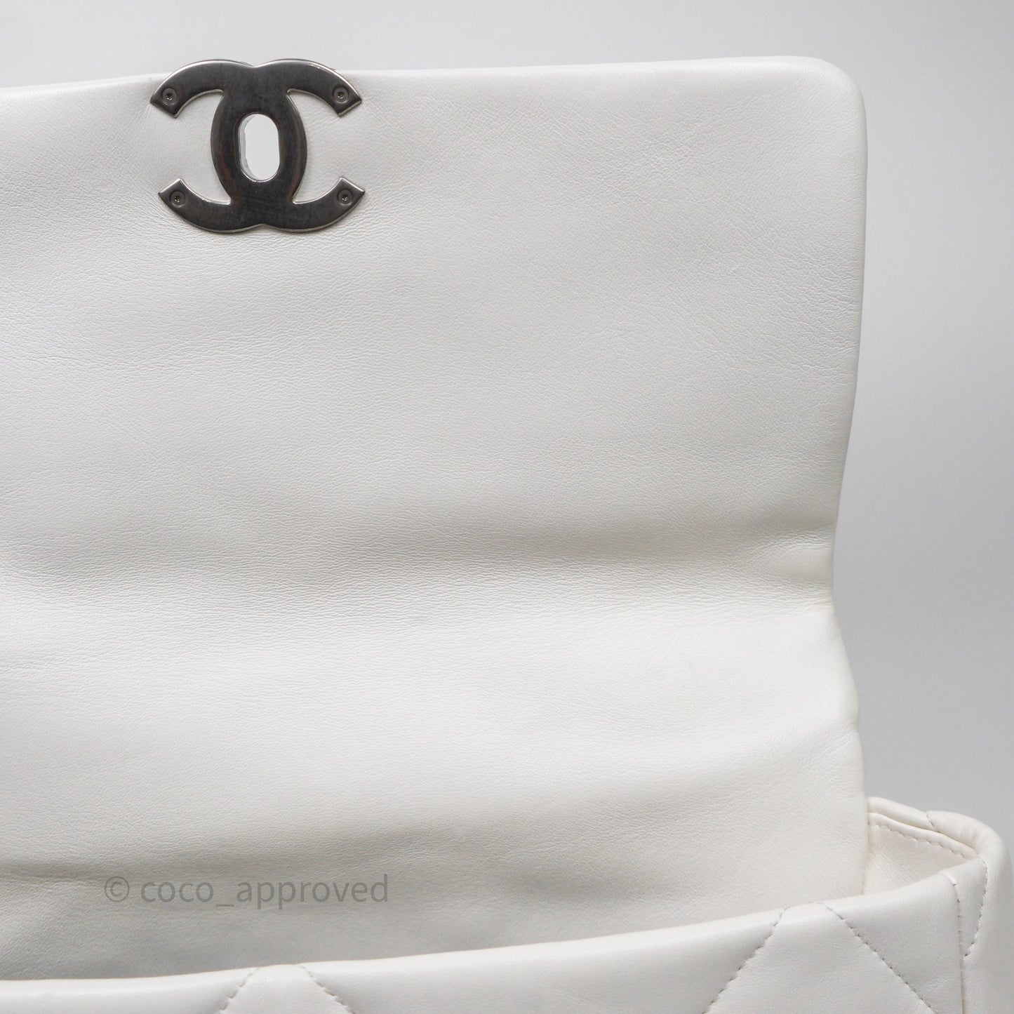 Chanel 19 Medium White Mixed Hardware
