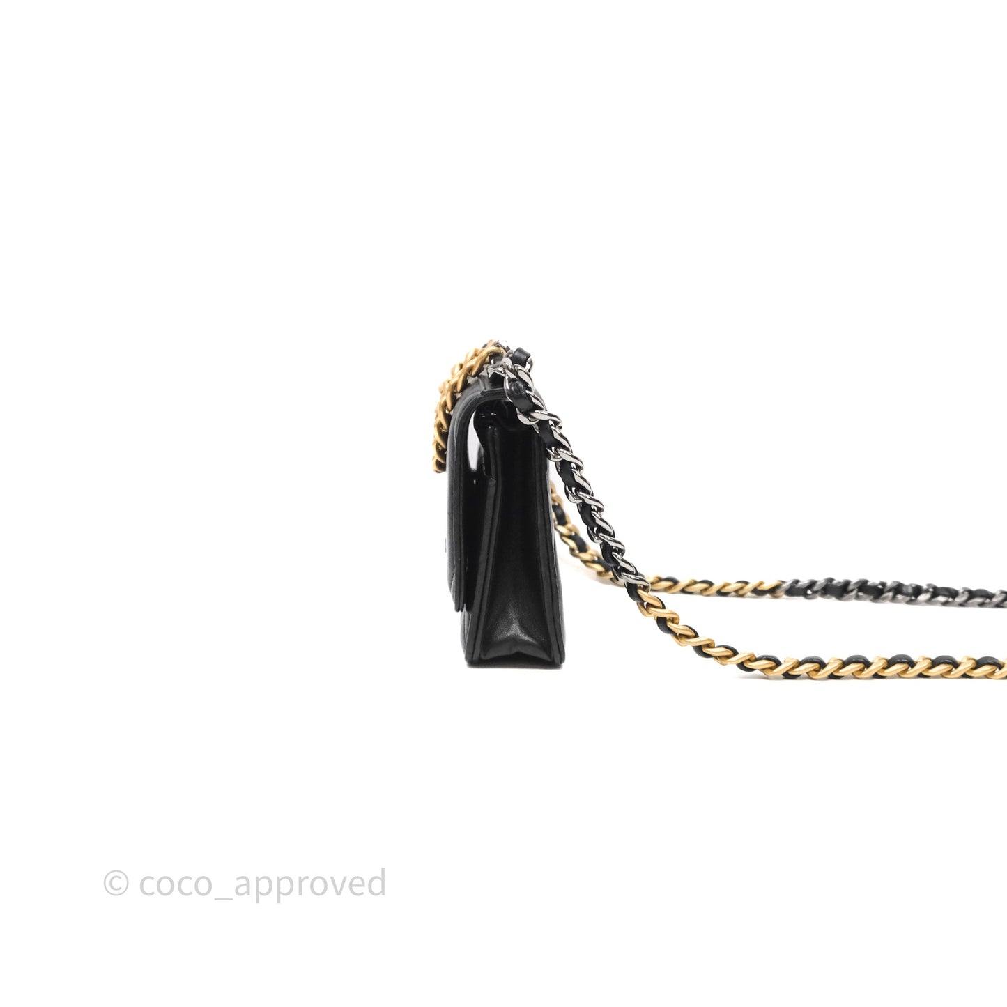 Chanel 19 Wallet on Chain WOC Black Mixed Hardware