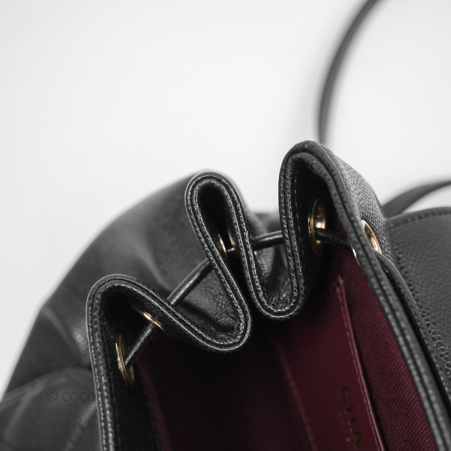 Chanel Quilted Mini Business Affinity Backpack Black Caviar Gold Hardware