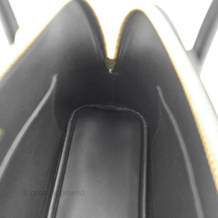 Hermès Bolide 1923 25 Black Epsom Gold Hardware