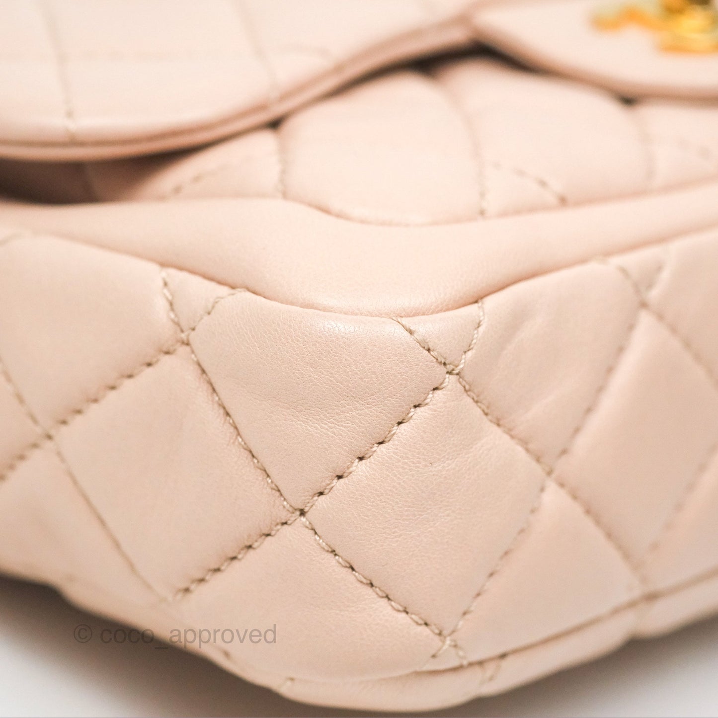 Chanel Flap Bag Pink Aged Gold Hardware