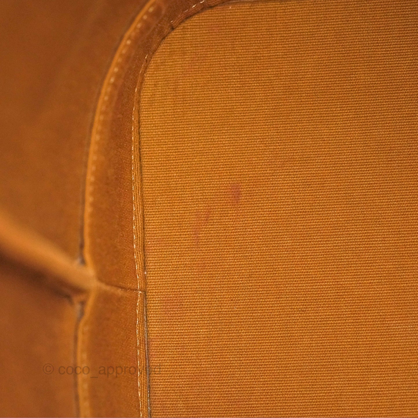 Celine Medium Bucket Bag Triomphe Canvas Tan Calfskin