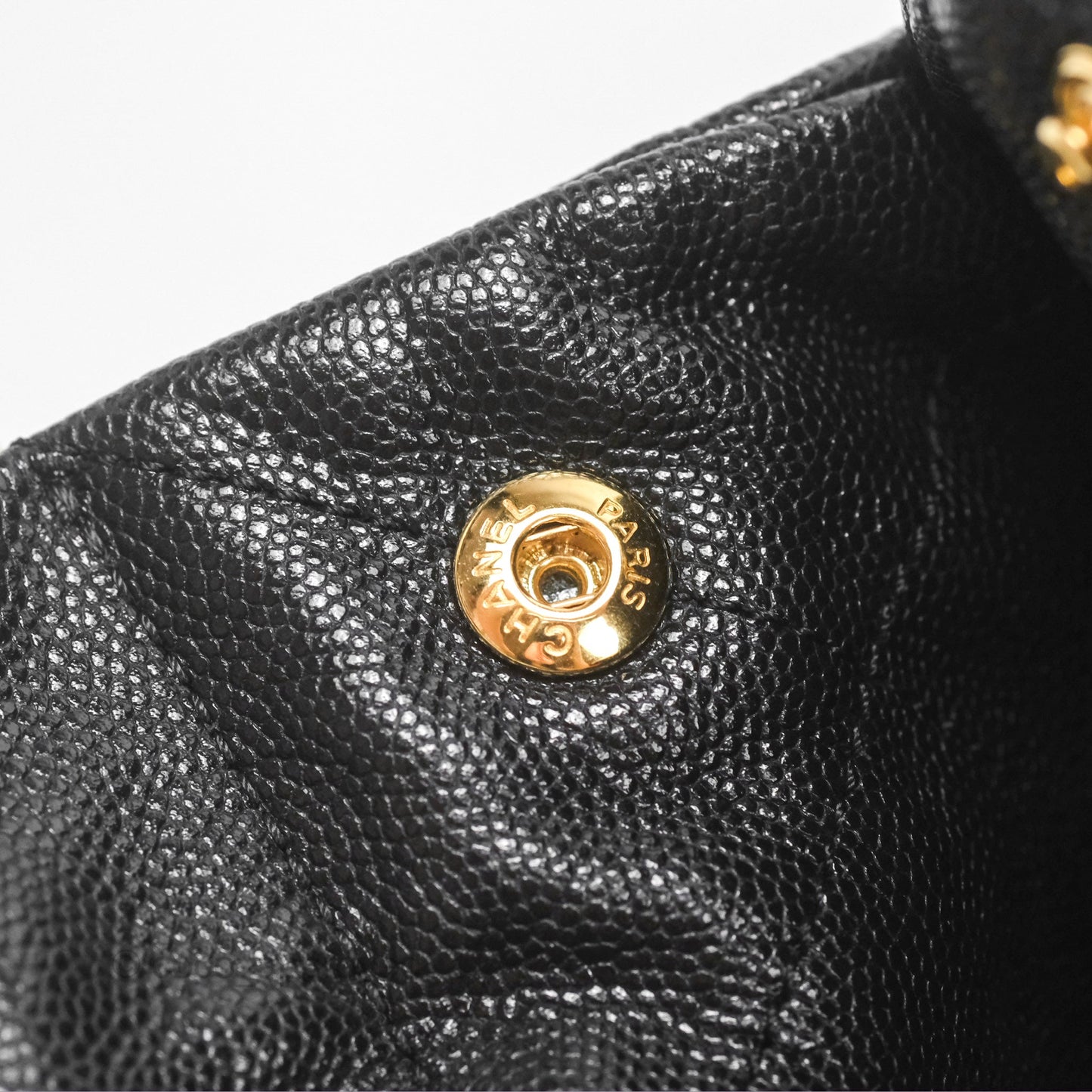Chanel 22 Small Black Shiny Caviar Aged Gold Hardware