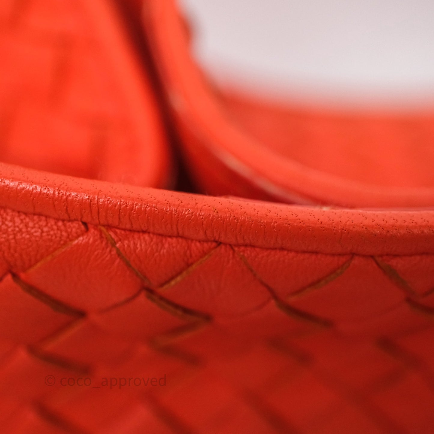 Bottega Veneta Nappa Intrecciato Parachute Tote Bag Orange