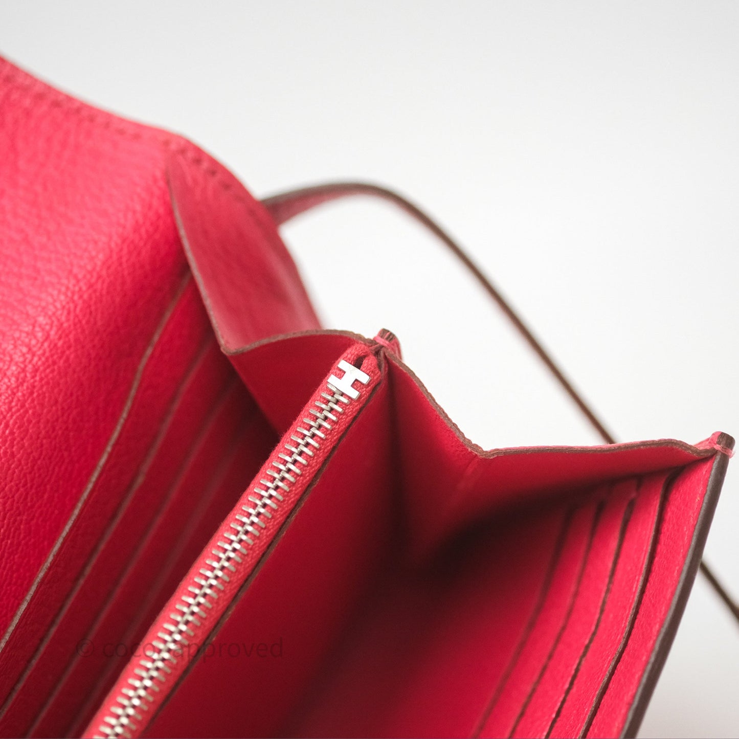 Hermès Kelly Wallet Pink Chevre Mysore Palladium Hardware