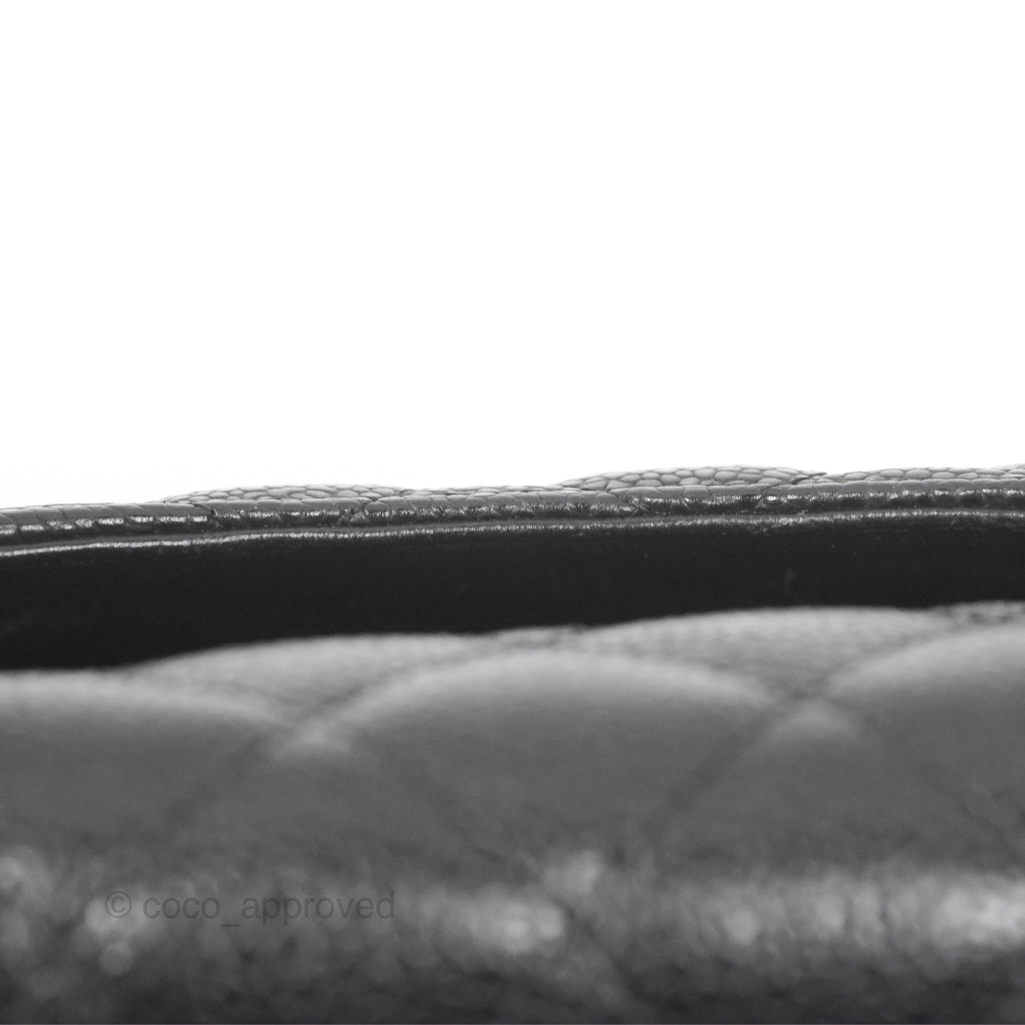 Chanel East West Flap Bag Black Caviar Silver Hardware