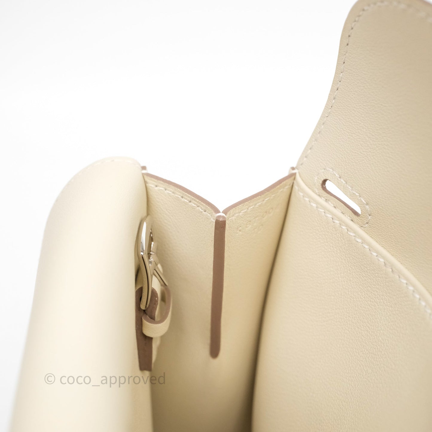 Hermès Halzan 22 Mini Craie 10 Swift Palladium Hardware
