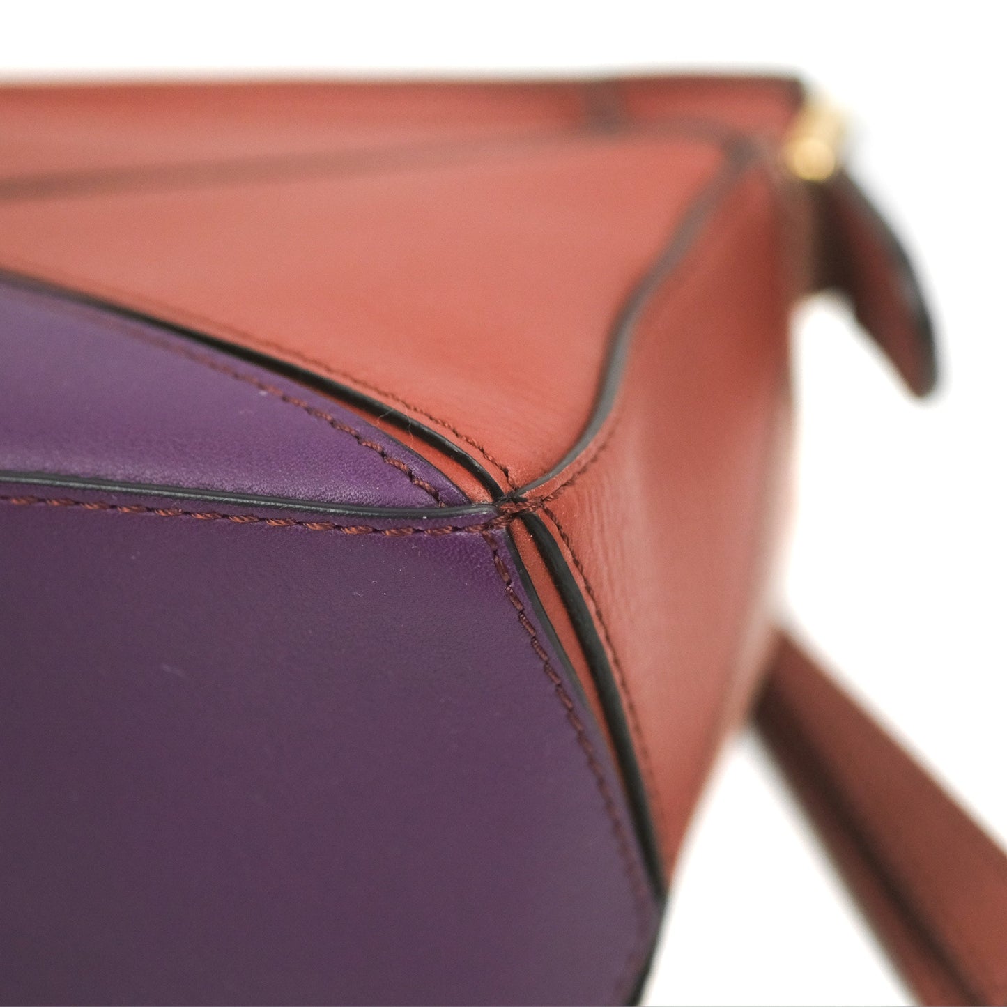 Loewe Mini Puzzle Bag Dark Rust/Dark Purple Calfskin