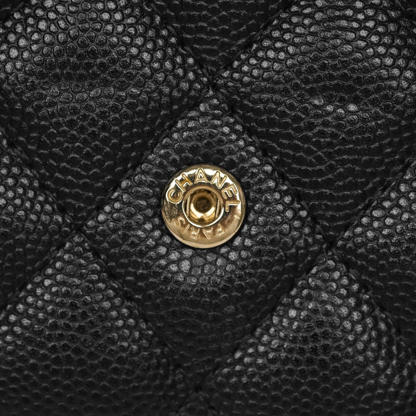 Chanel Classic Medium Flap Wallet Quilted Black Caviar Gold Hardware