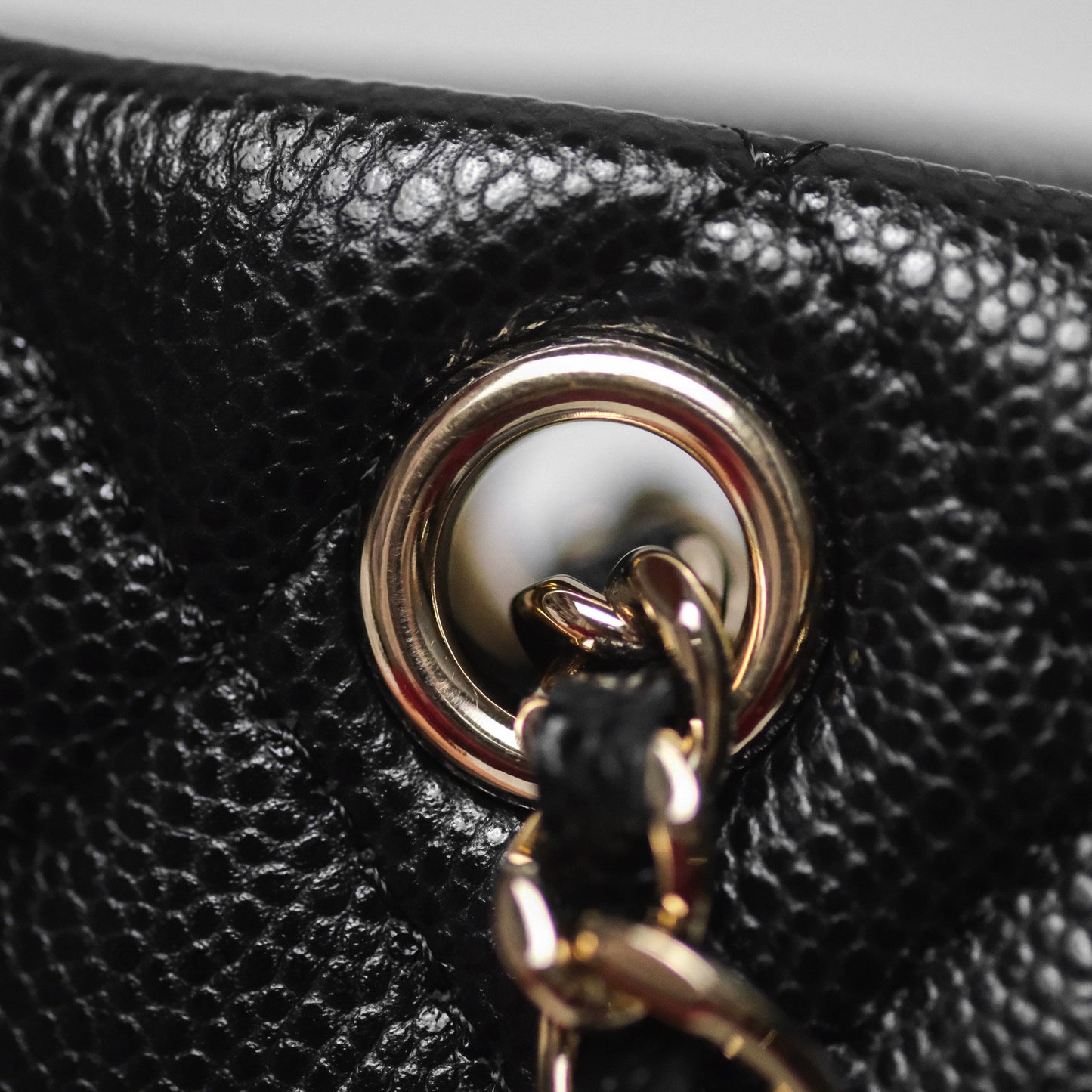 Chanel Mini Tote Bag Black Caviar Gold Hardware 25C