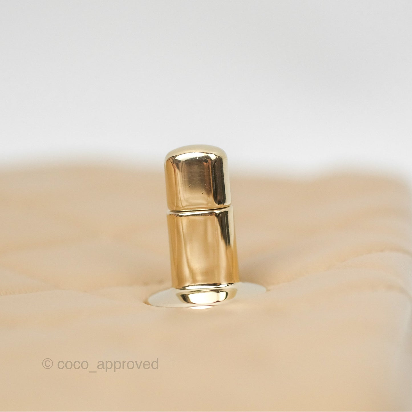 Chanel Mini Rectangular Quilted Beige Lambskin Gold Hardware