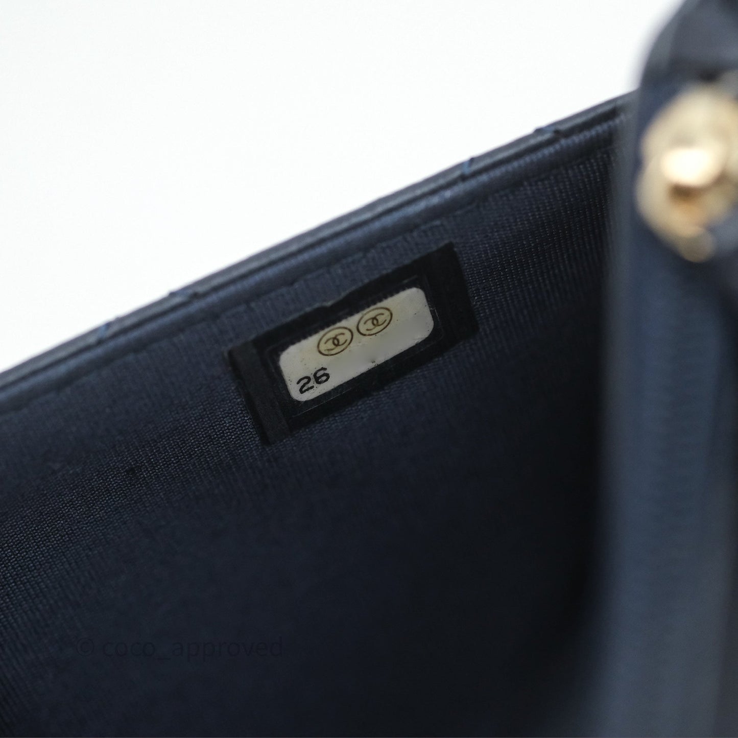 Chanel Trendy CC WOC Wallet On Chain Navy Lambskin Gold Hardware