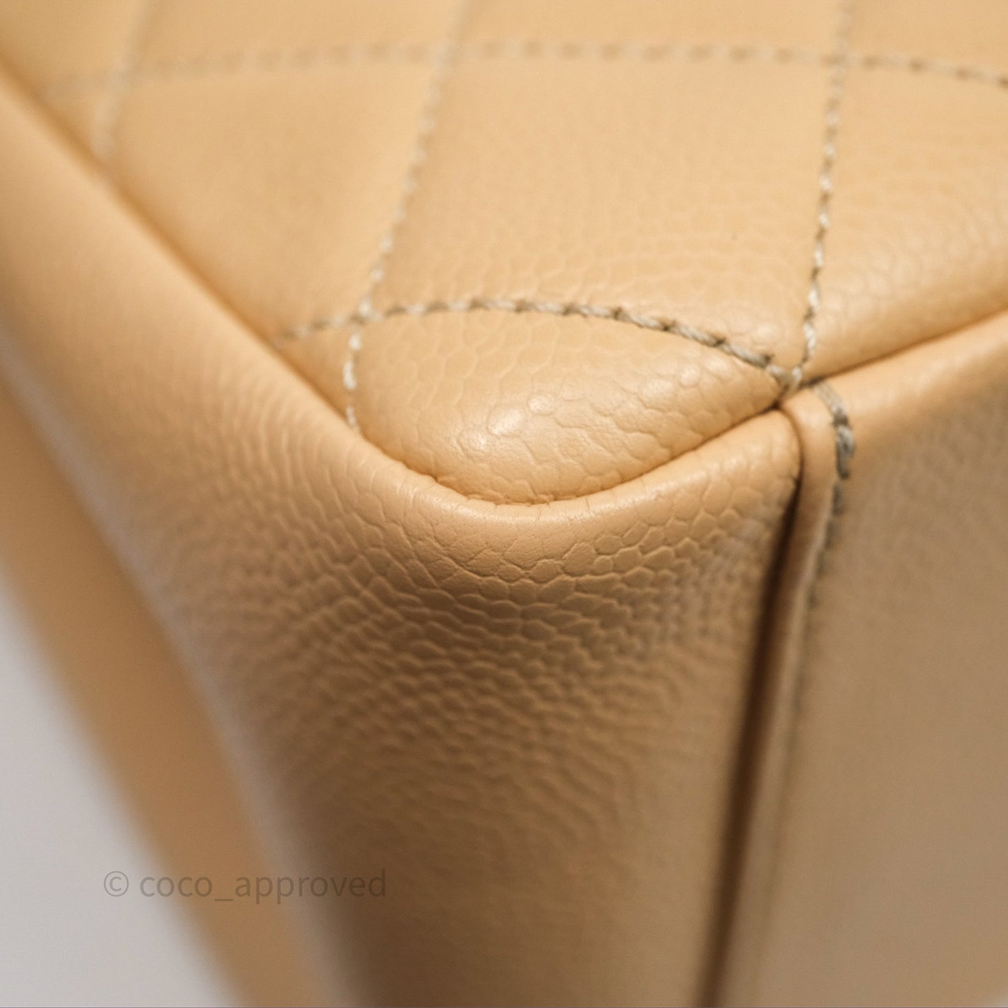 Chanel GST Beige Caviar Silver Hardware