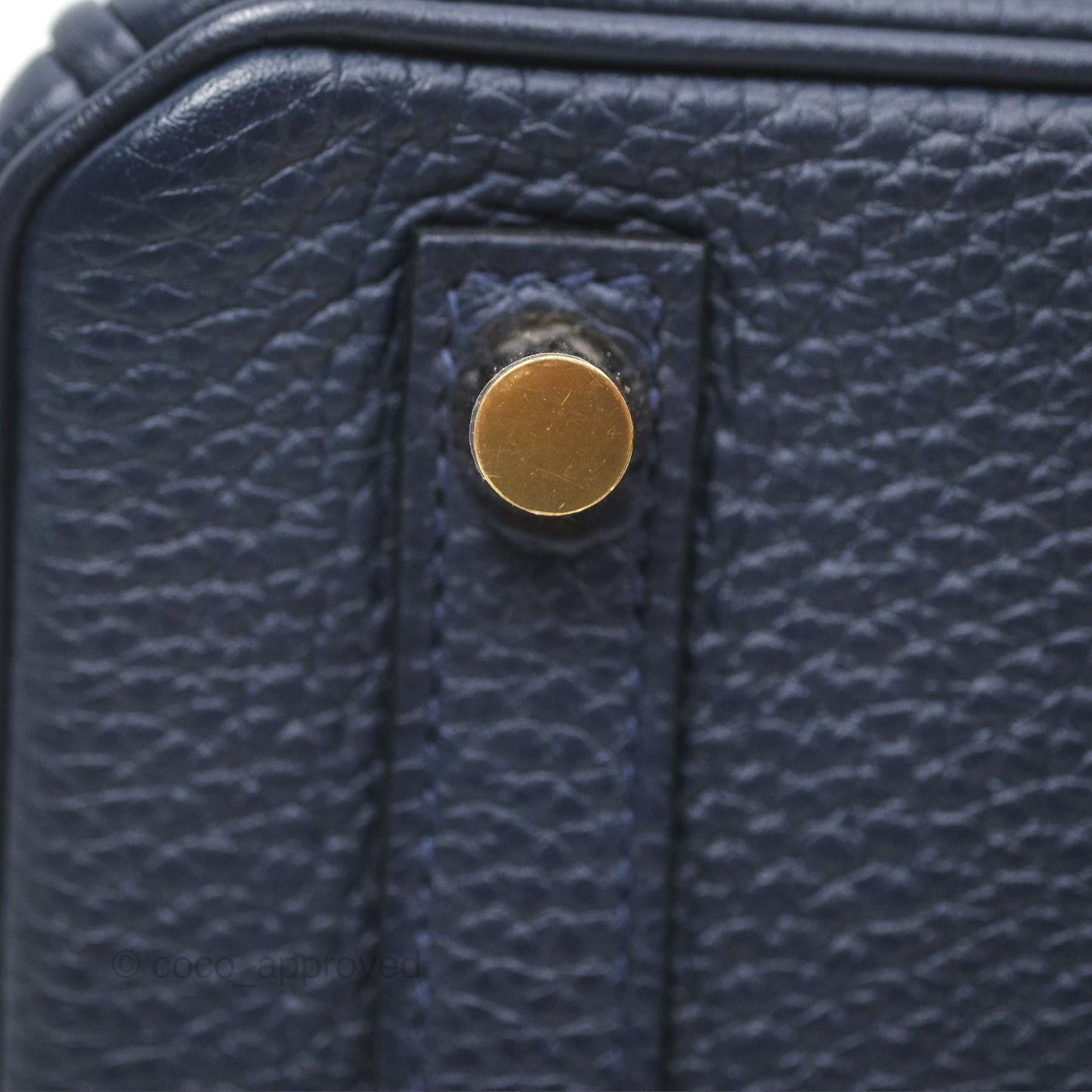 Hermès Birkin 25 Retourne Bleu Nuit 2Z Togo Gold Hardware