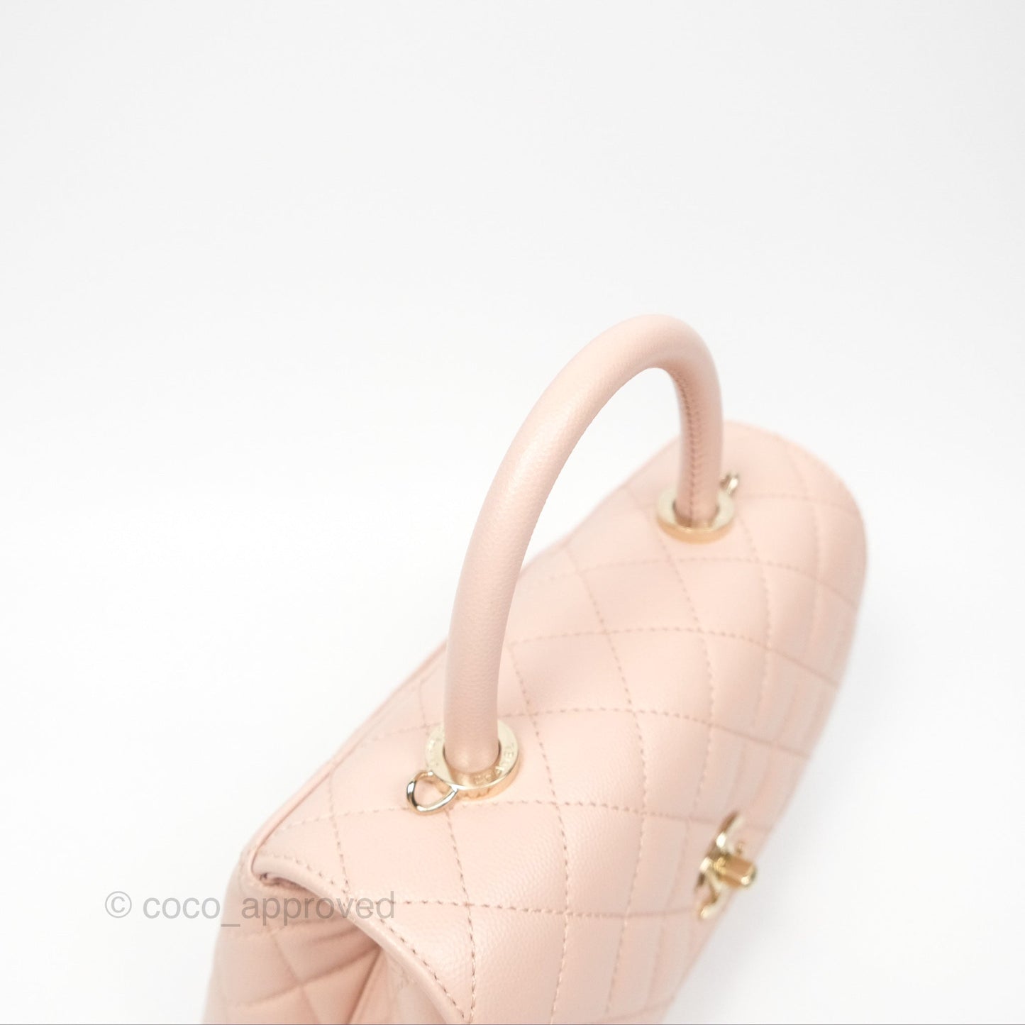 Chanel Small Coco Handle Light Pink Caviar Gold Hardware