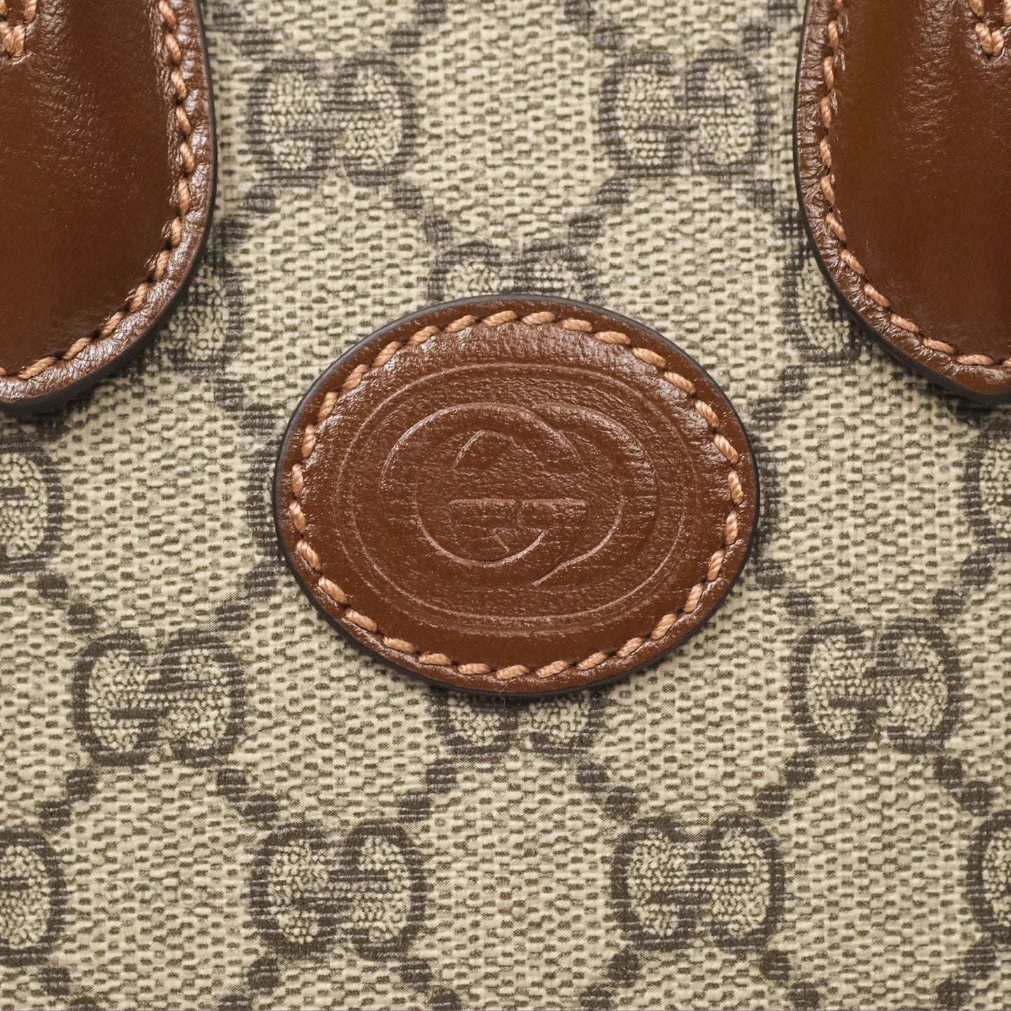 Gucci Mini Tote Bag with Interlocking G Beige / Ebony GG Supreme Canvas