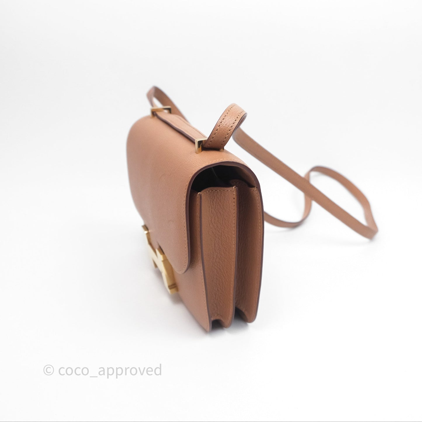 Hermès Constance Mini Quebracho Chevre Gold Hardware