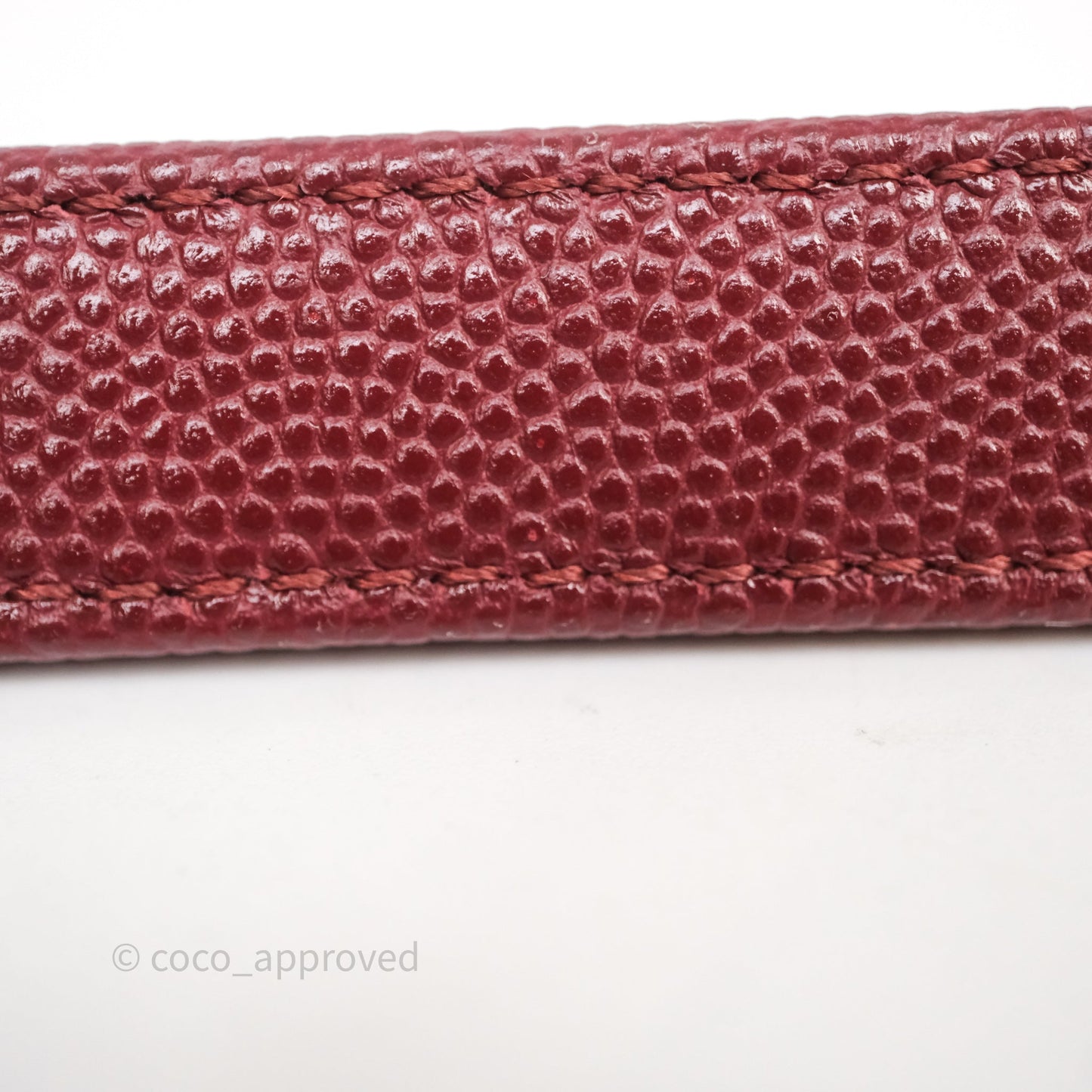Chanel Small Coco Handle Quilted Red Burgundy Caviar Gold Hardware
