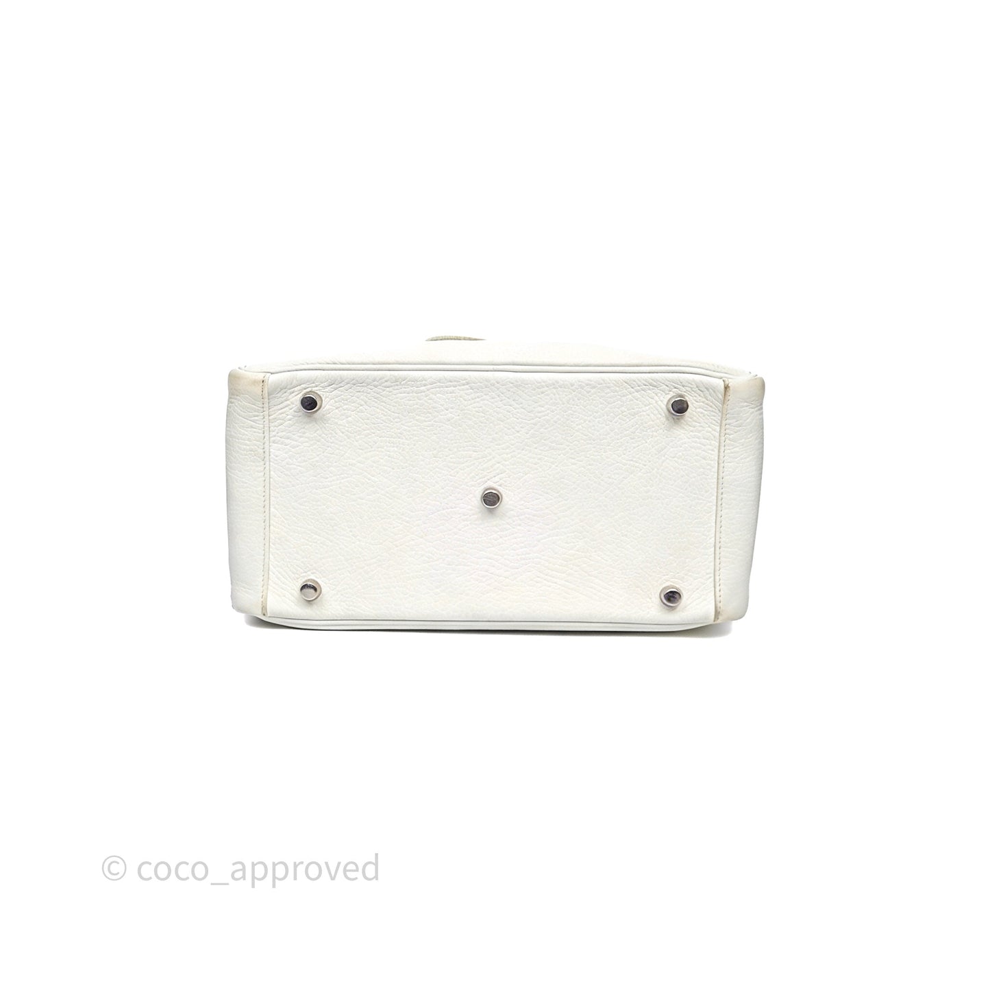 Hermès Lindy 30 White Clemence Palladium Hardware