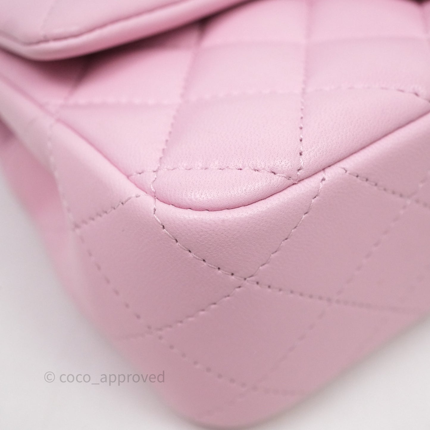 Chanel Top Handle Mini Rectangular Flap Pink Lambskin Gold Hardware