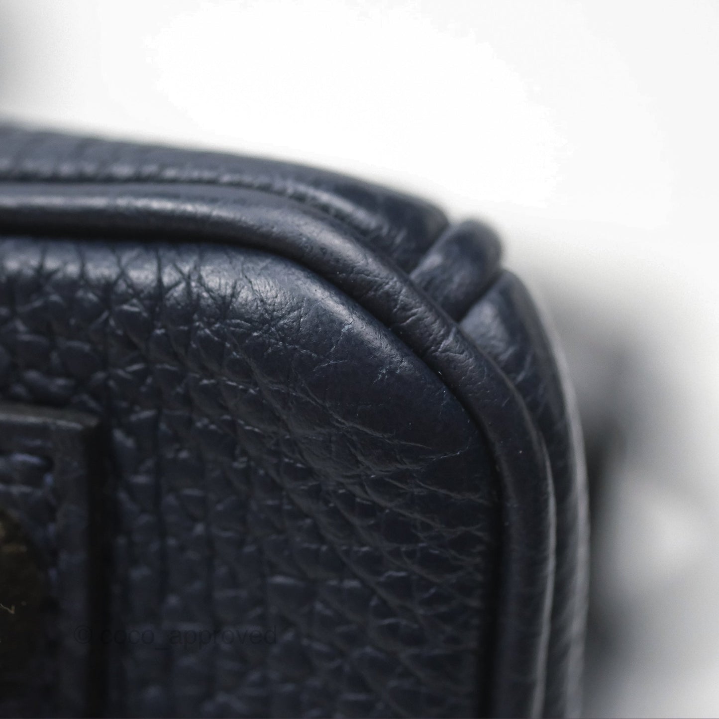 Hermès Birkin 25 Retourne Bleu Nuit 2Z Togo Gold Hardware