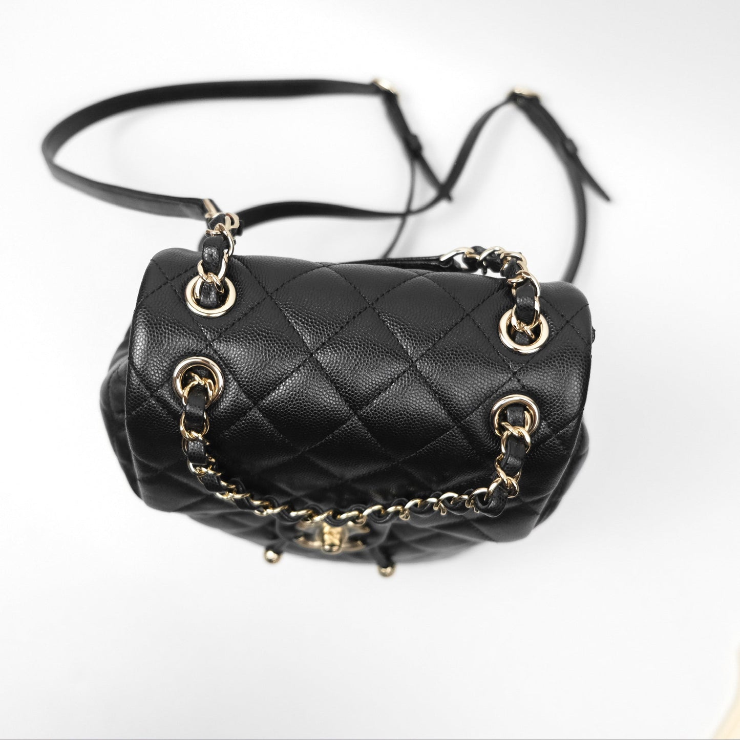 Chanel Small Urban Spirit Backpack Black Caviar Gold Hardware