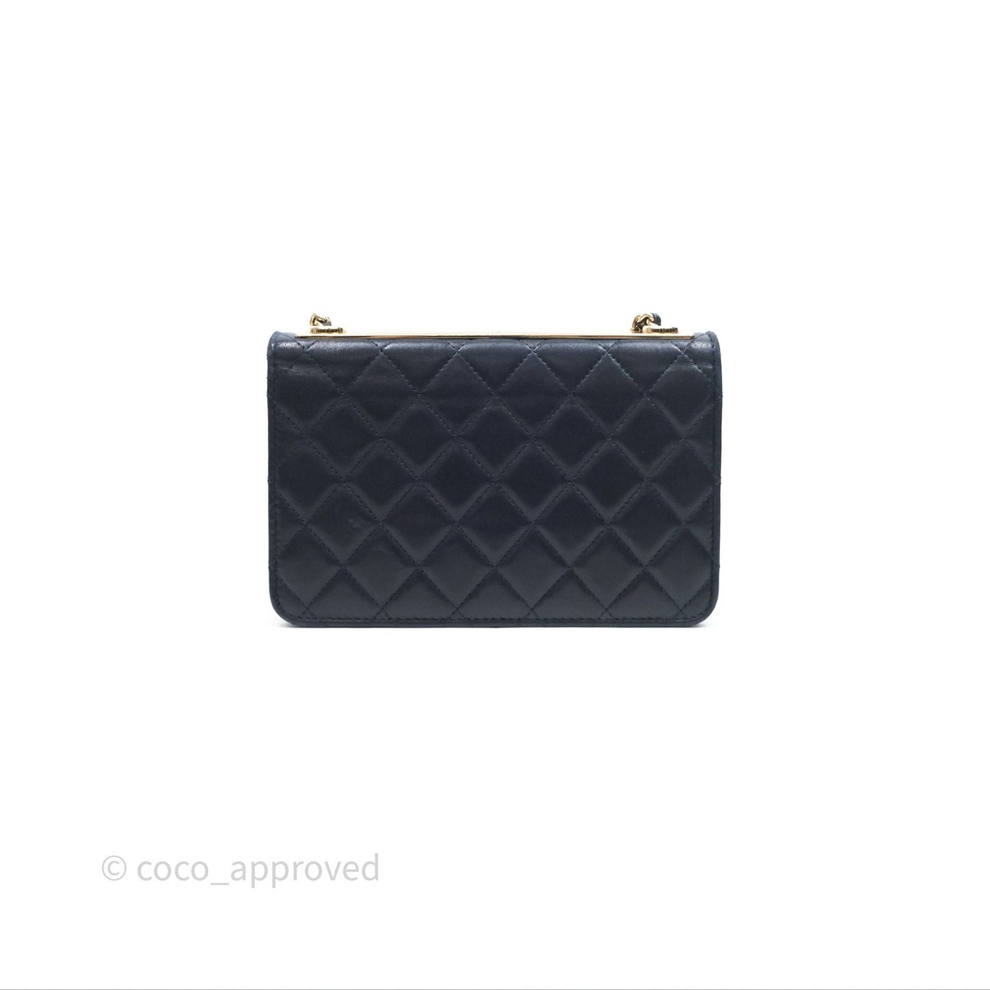 Chanel Trendy CC WOC Wallet On Chain Navy Lambskin Gold Hardware