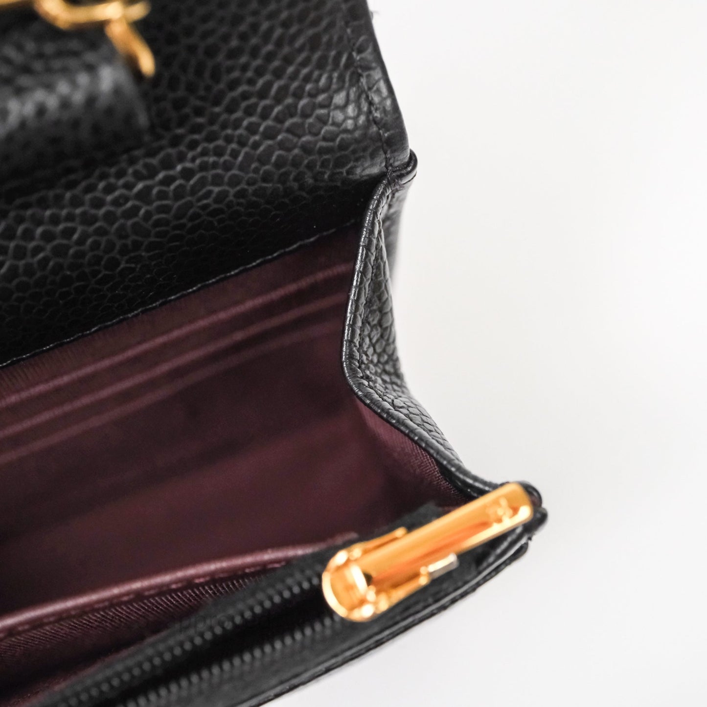 Chanel Quilted WOC Black Caviar Gold Hardware
