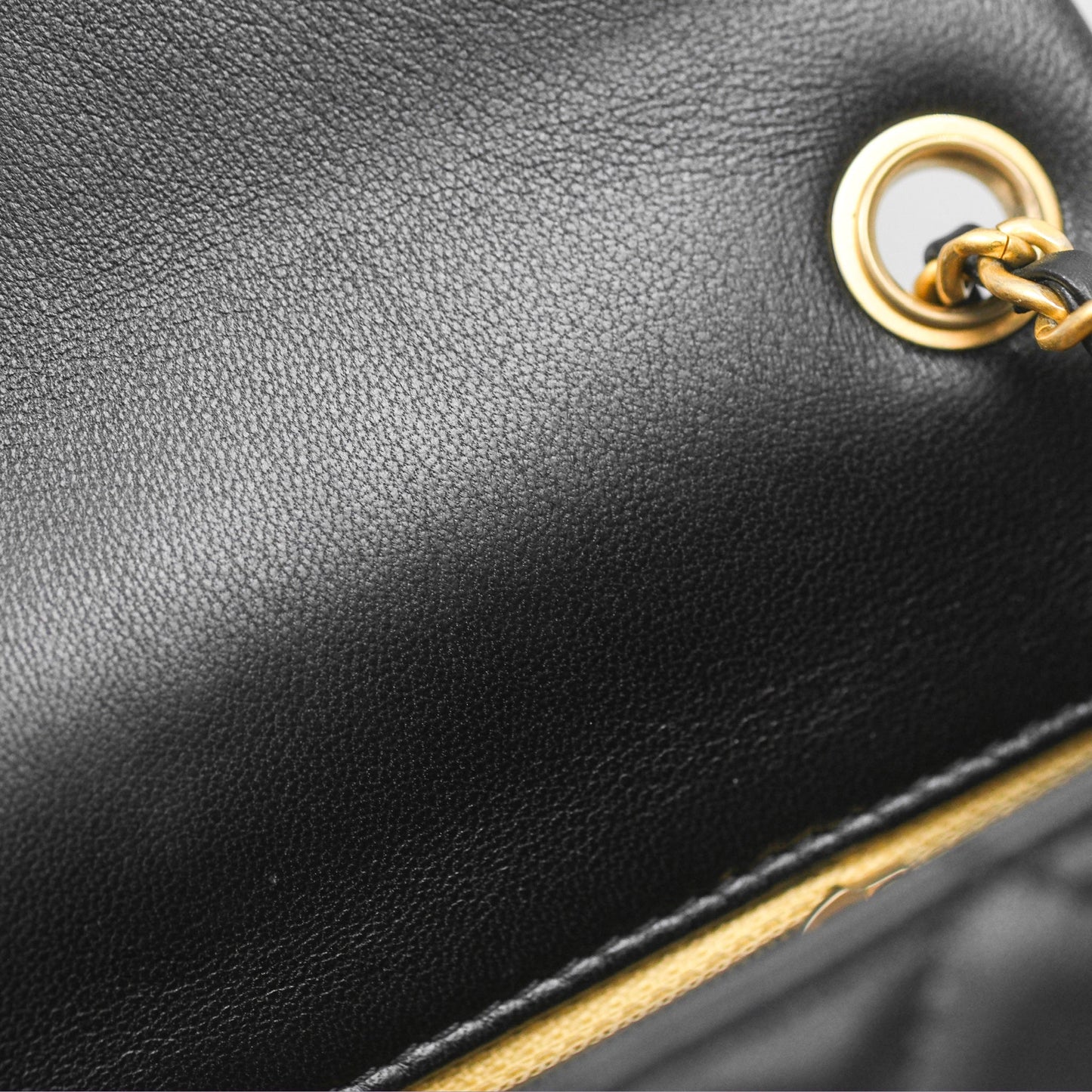 Chanel Pearl Crush Mini Rectangular Quilted Black Lambskin Aged Gold Hardware