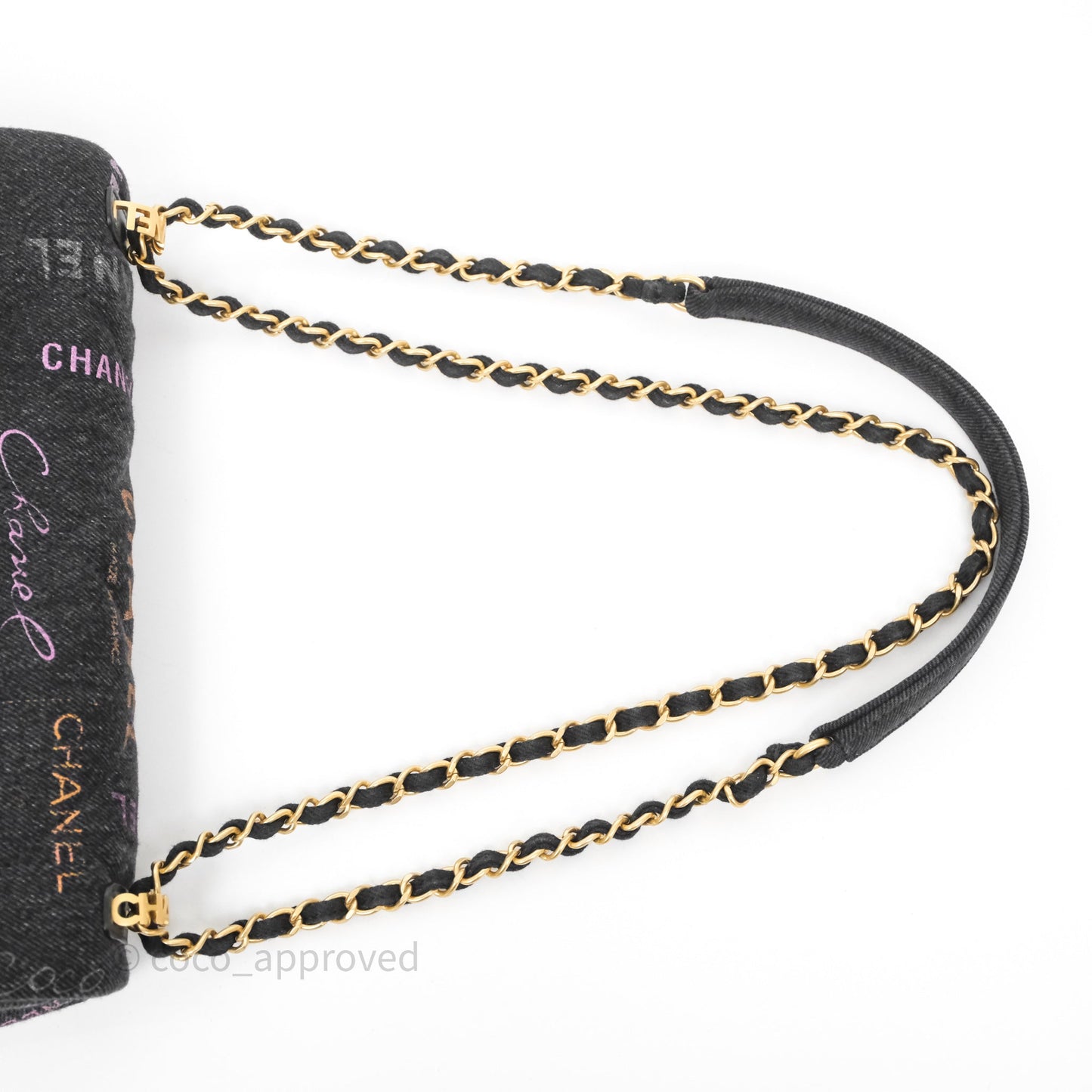 Chanel Large Denim Mood Flap Quilted Black Multicolor