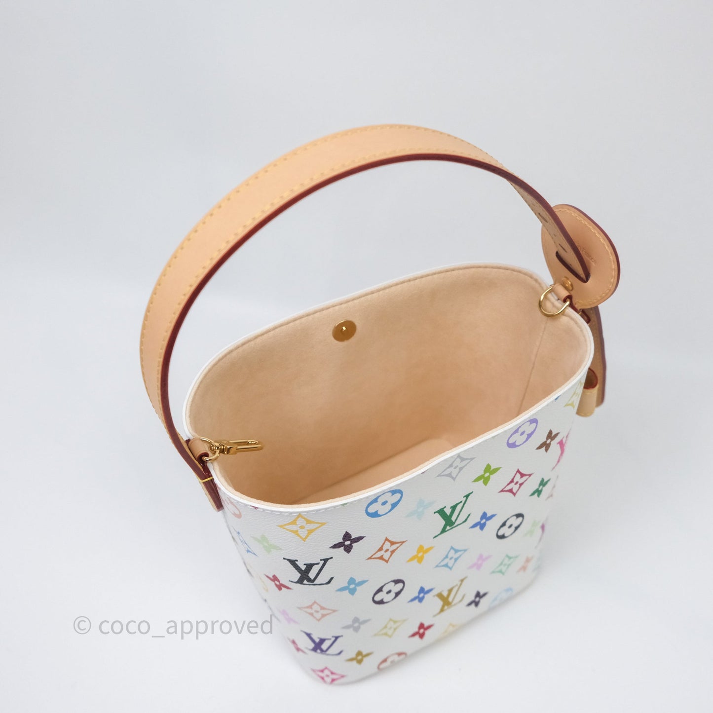 Louis Vuitton x Takashi Murakami All In BB Bag Multicolore Blanc Monogram Canvas
