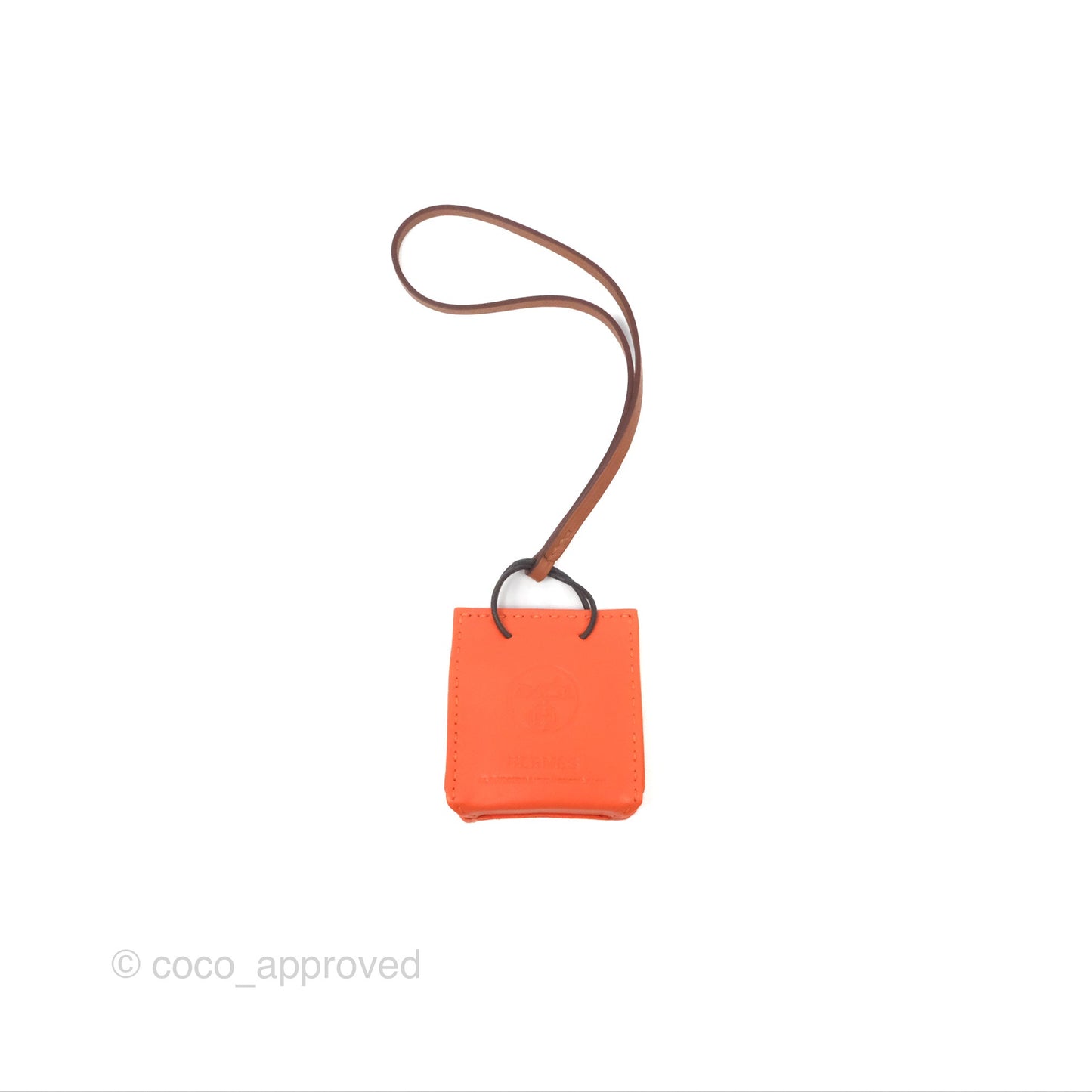Hermès Orange Shopping Bag Charm