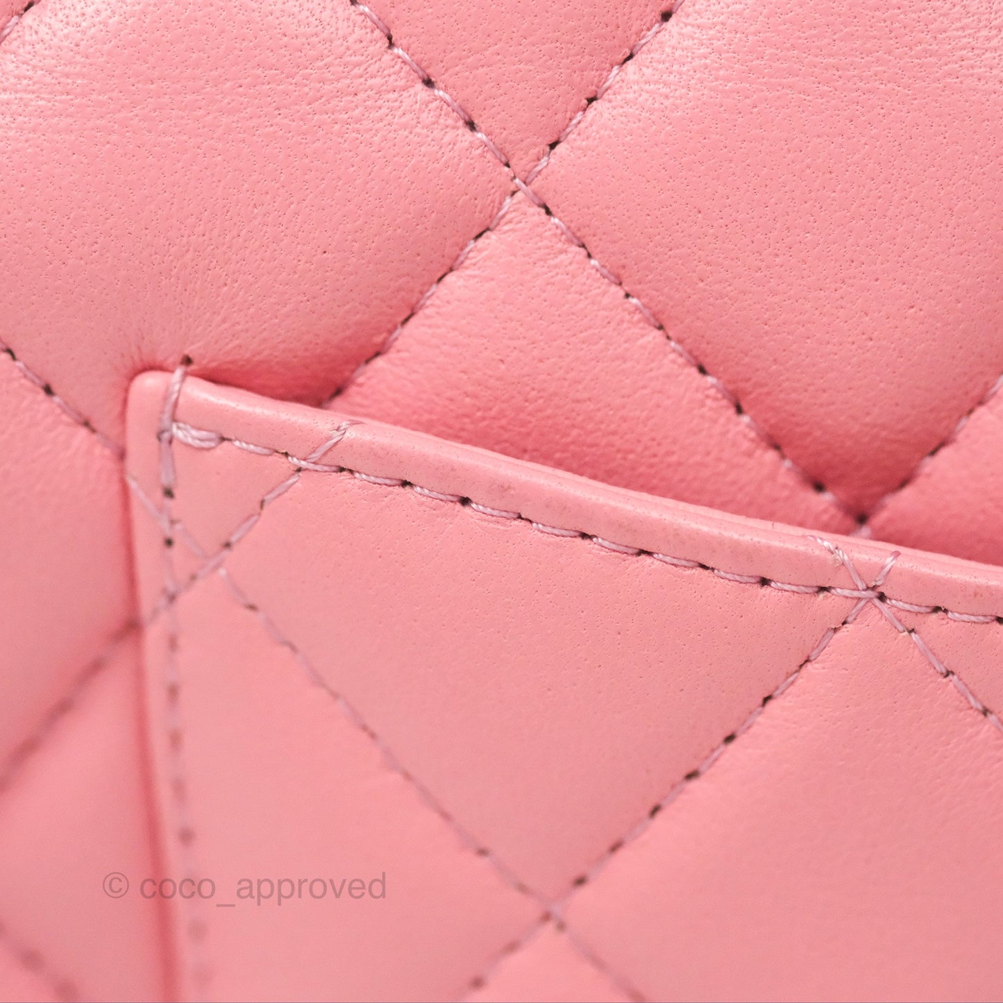 Chanel Quilted Mini Rectangular Pink Lambskin Gold Hardware