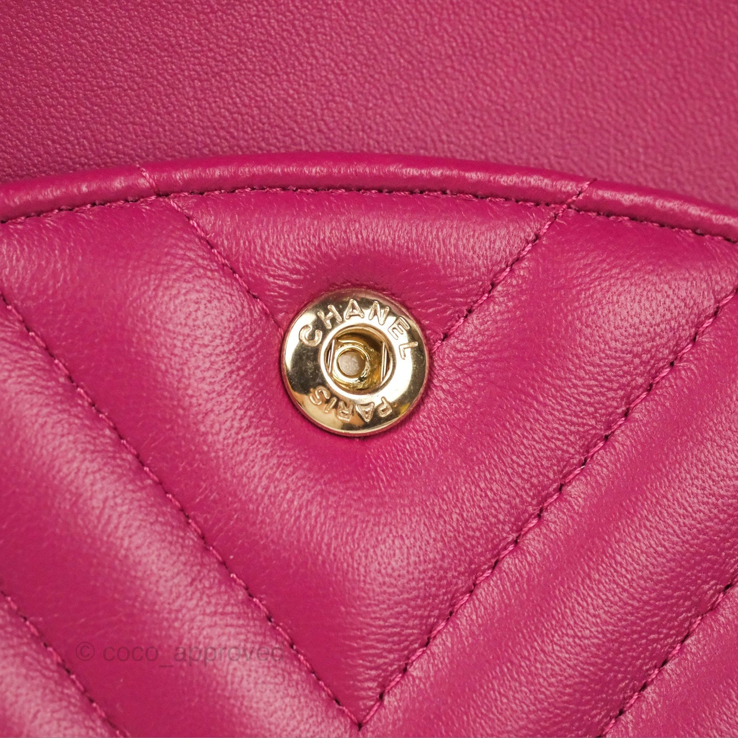 Chanel Medium Classic Flap Chevron Plum Pink Lambskin Gold Hardware