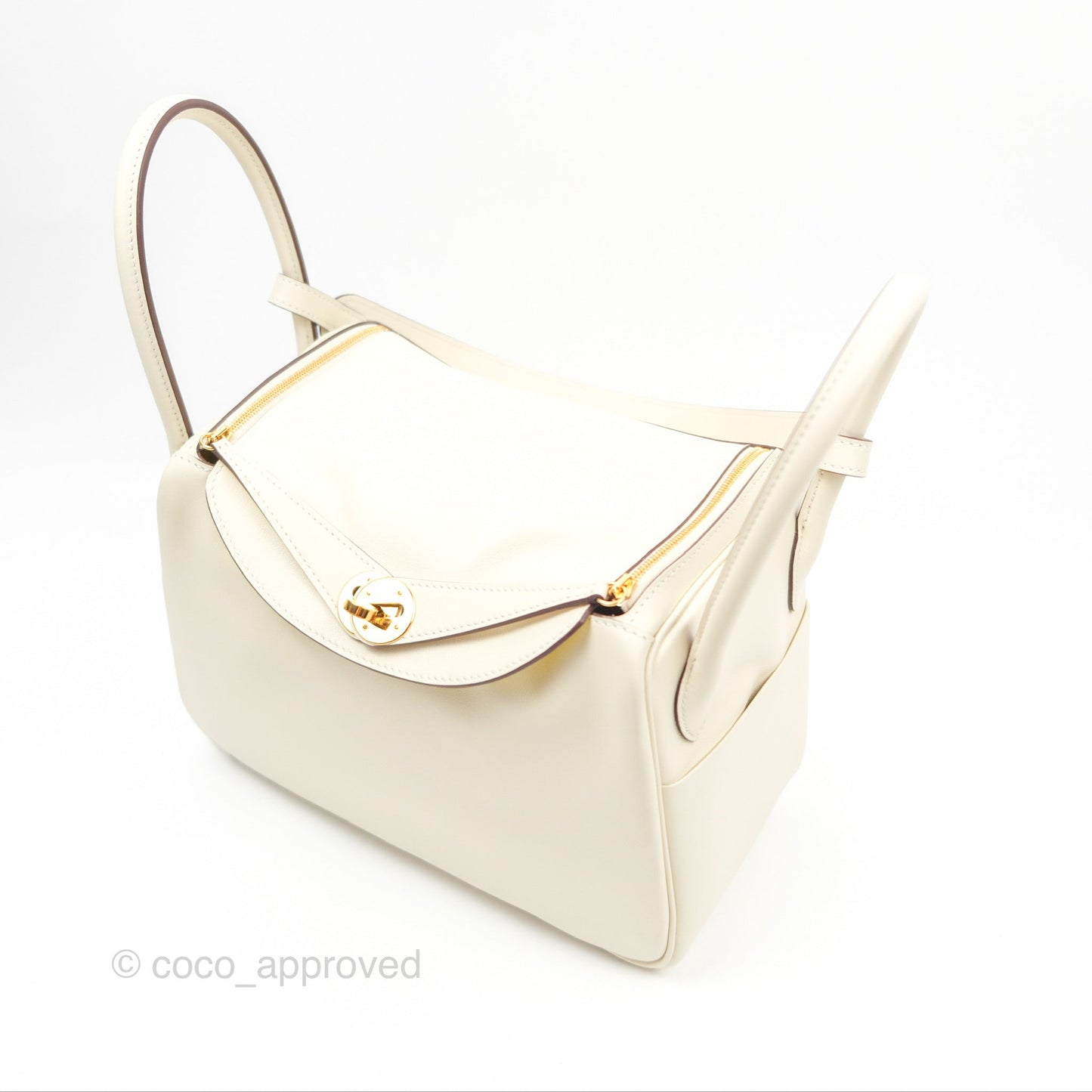 Hermès Lindy 26 Nata/Lime Swift Gold Hardware