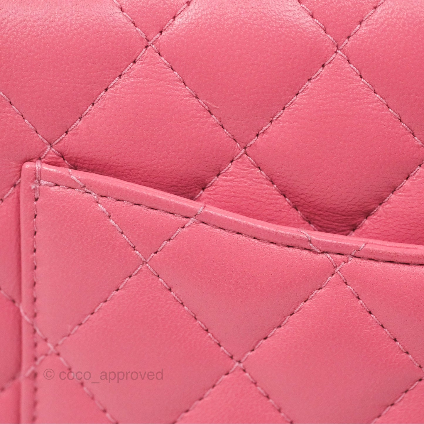 Chanel Quilted Mini Square Lambskin Pink Gold Hardware