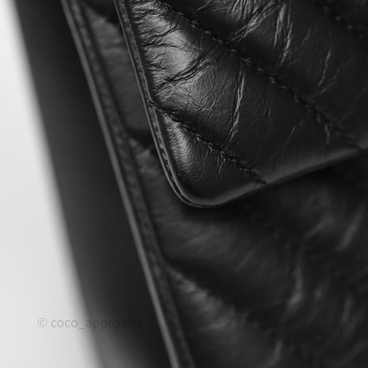 Chanel Reissue 226 Chevron Black Aged Calfskin Aged Gold Hardware