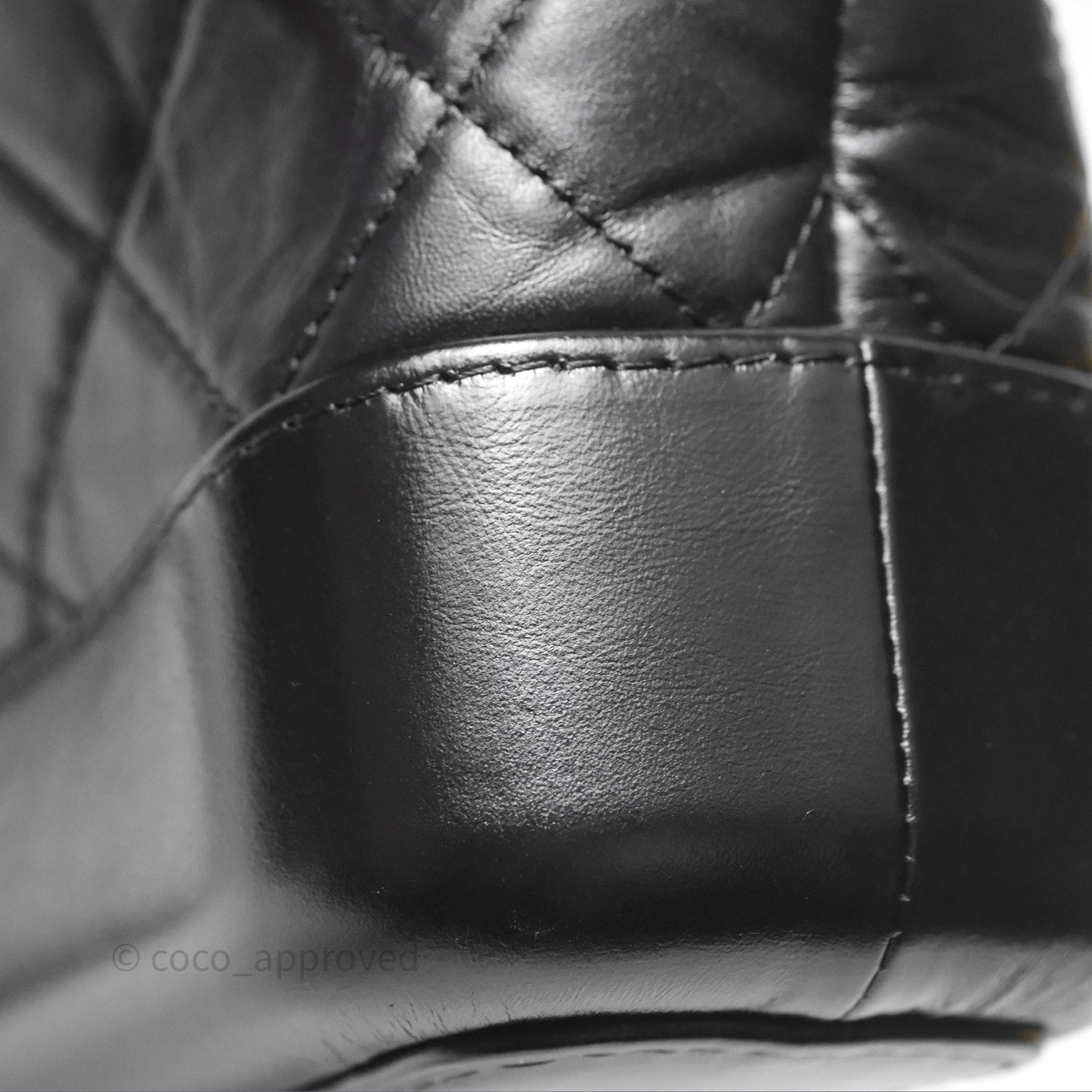 Chanel Small Gabrielle Hobo Quilted Black Aged Calfskin