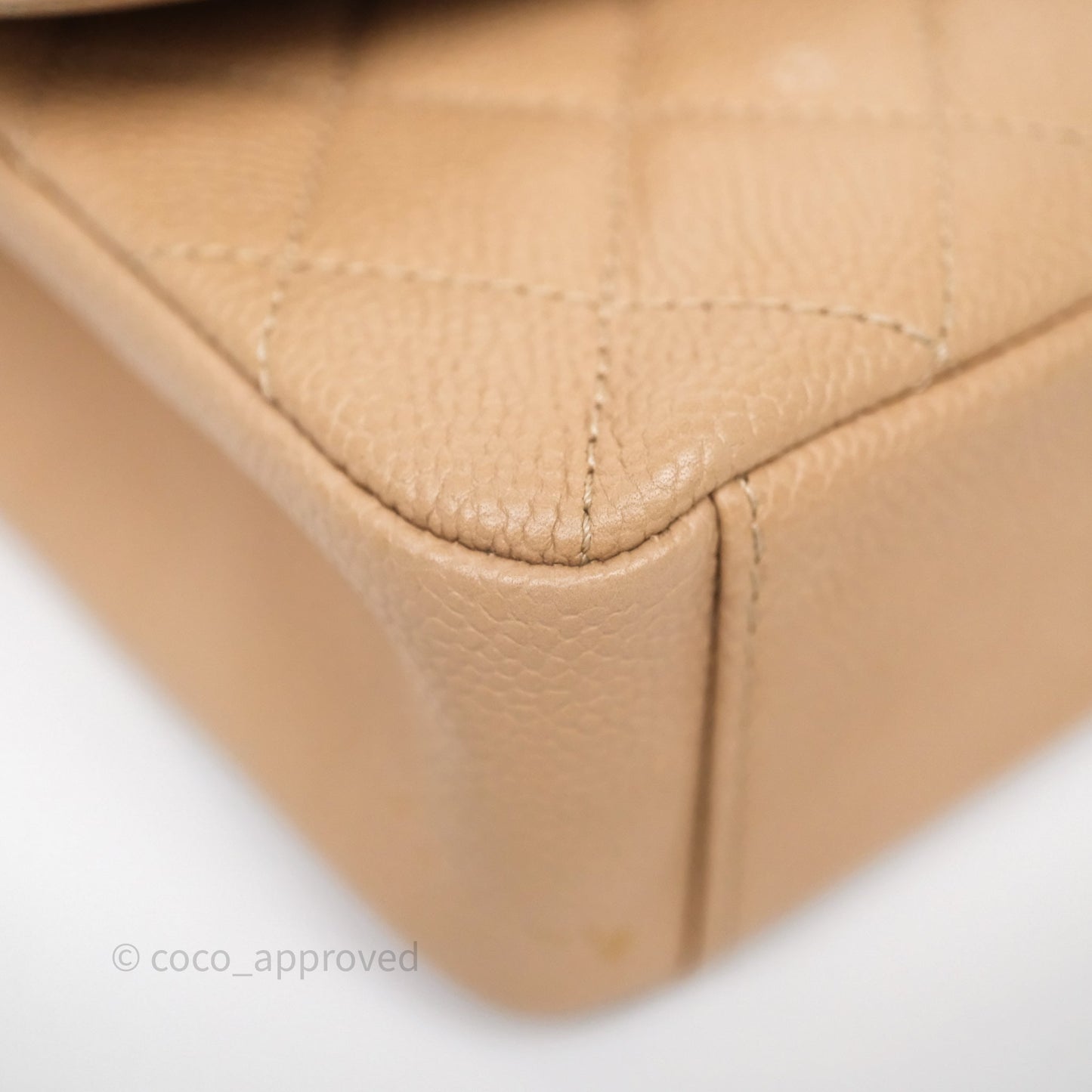 Chanel Small CC Filigree Flap Quilted Beige Black Caviar