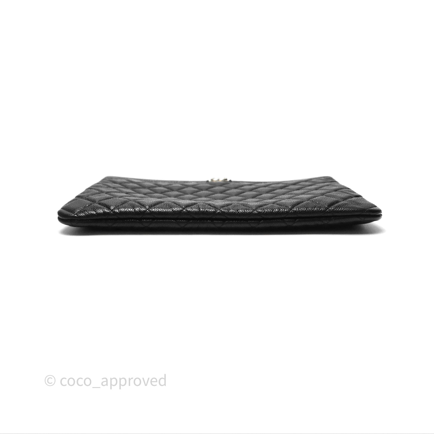 Chanel Medium O Case Boy Black Caviar Gold Hardware