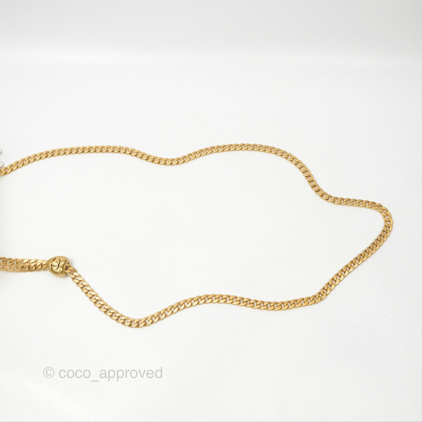 Chanel Vanity with Heart Adjustable Chain White Caviar Aged Gold Hardware