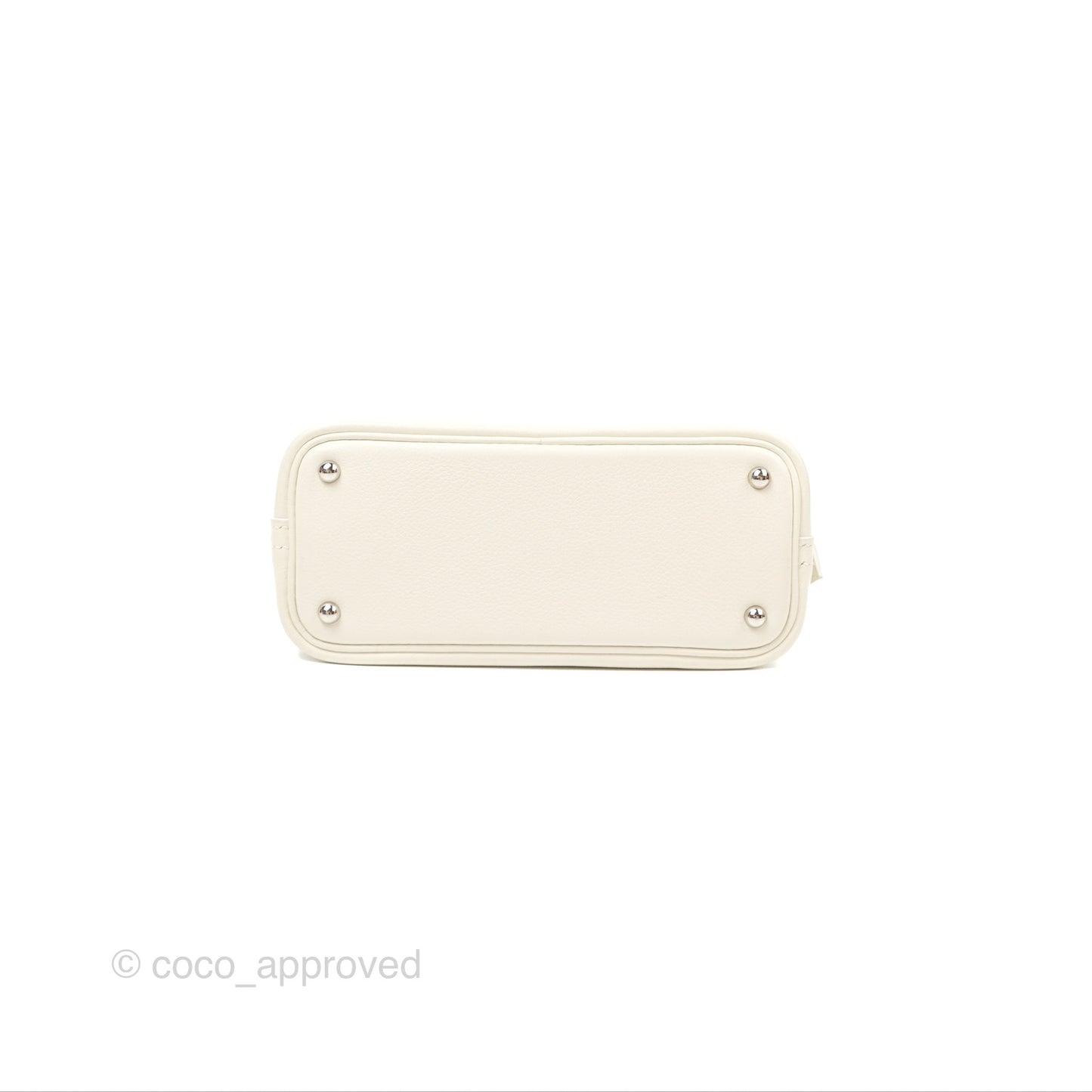 Hermès Mini Bolide 1923 White/Lime Evercolor Palladium Hardware