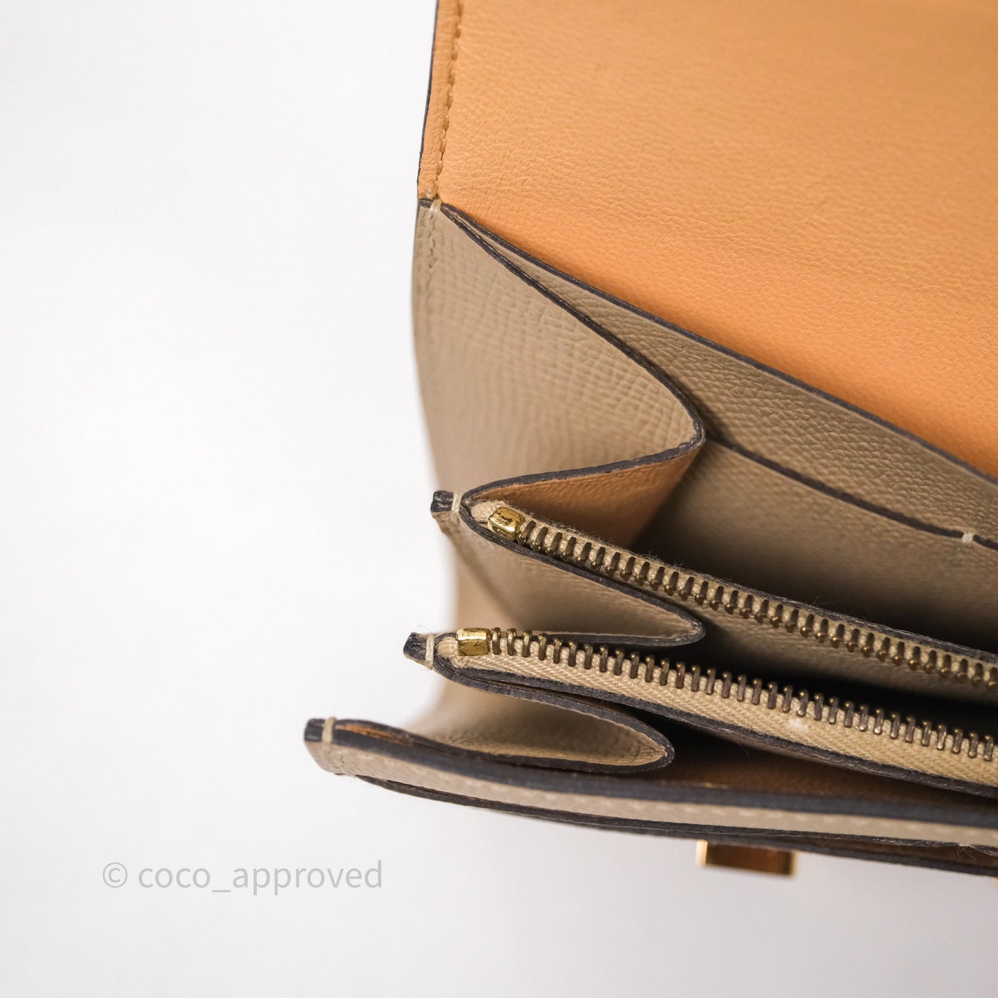 Hermès Constance Short Wallet Trench Epsom Gold Hardware