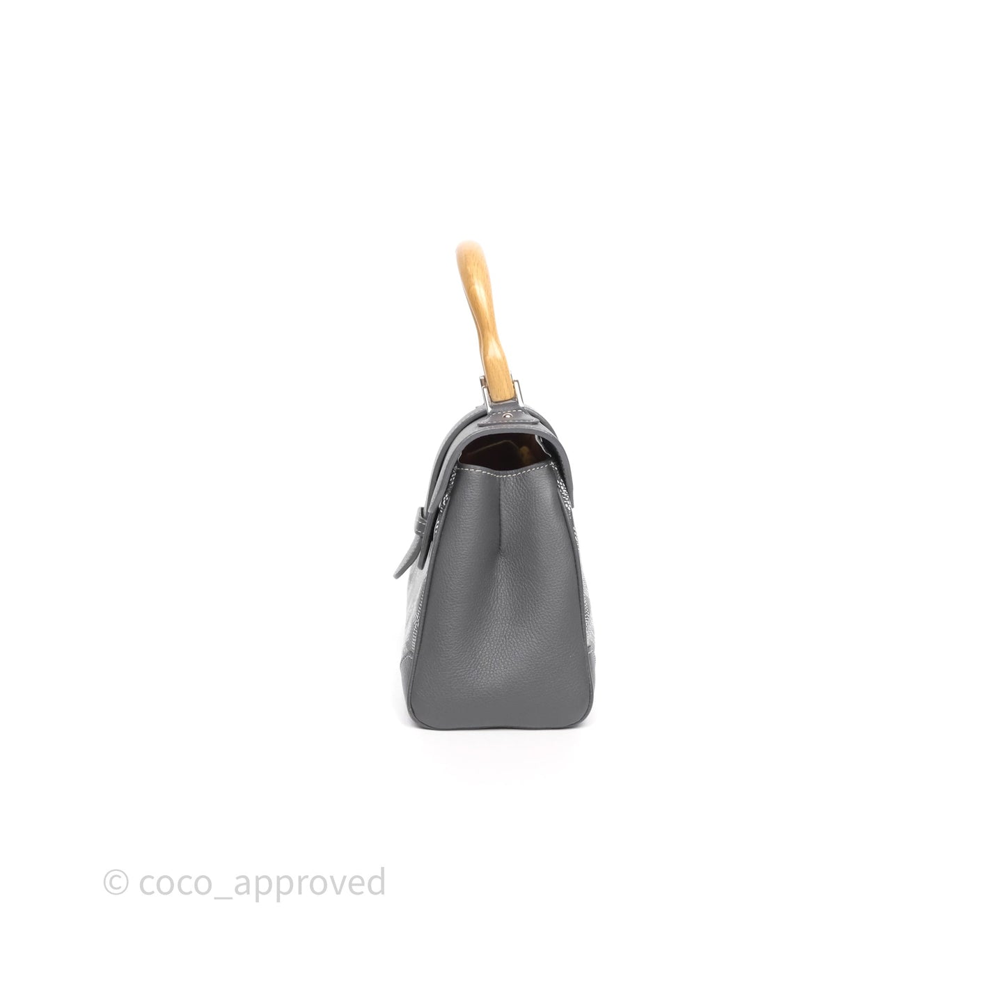Goyard Saïgon Mini Bag Chevroches Calfskin Grey Silver Hardware