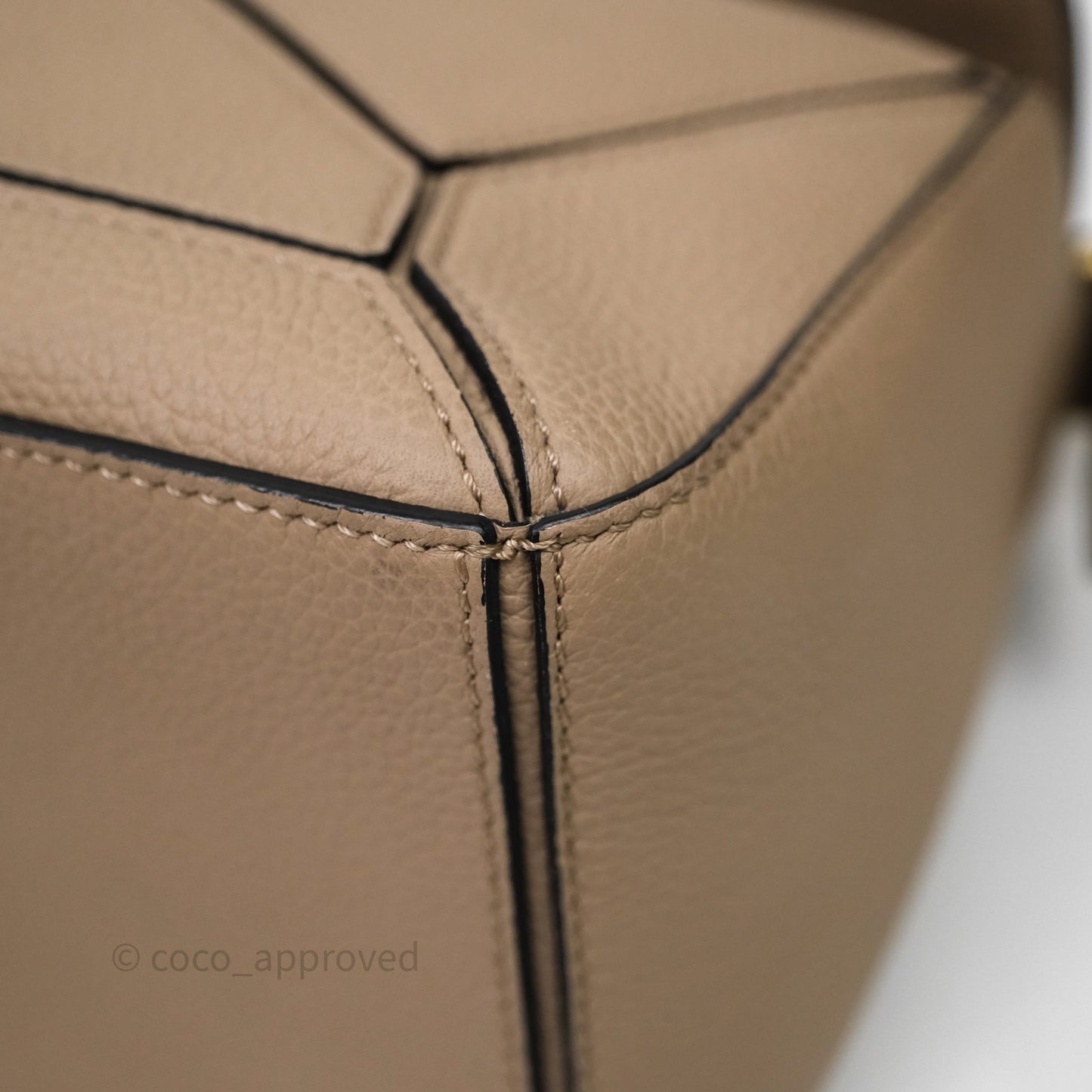 Loewe Small Puzzle Bag Sand Mink Grained Calfskin